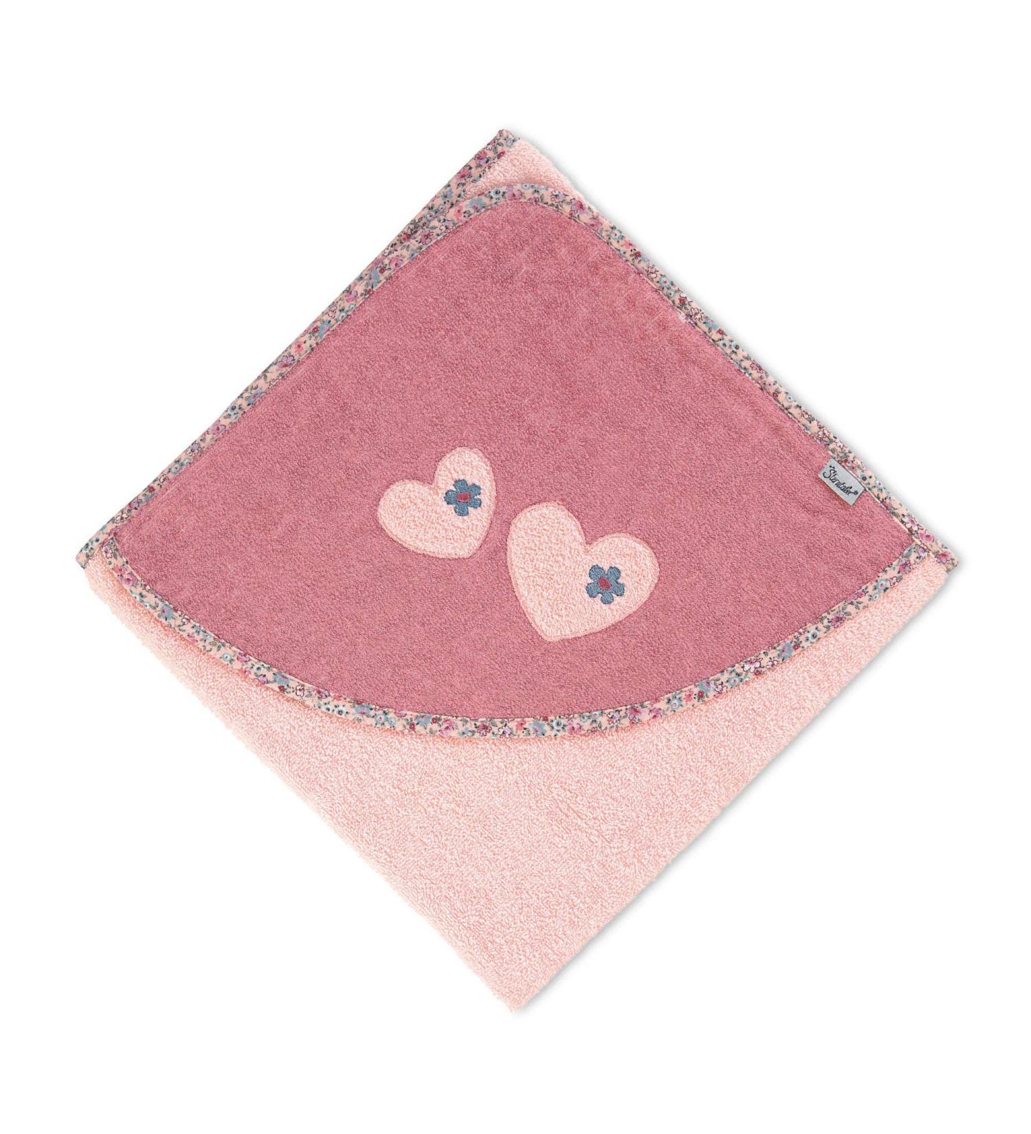 Sterntaler hooded bath towel Mouse Mabel age: from 0 months 100 x 100 cm pale pink Mabel (pale pink)