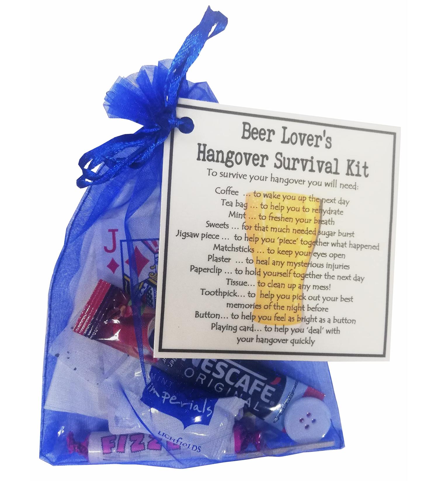 SMILE GIFTS UK Beer Lover's Hangover Survival Kit Gift (Novelty Party favour birthday hangover gift beer gift drinking gift stocking filler secret santa novelty hangover gift)