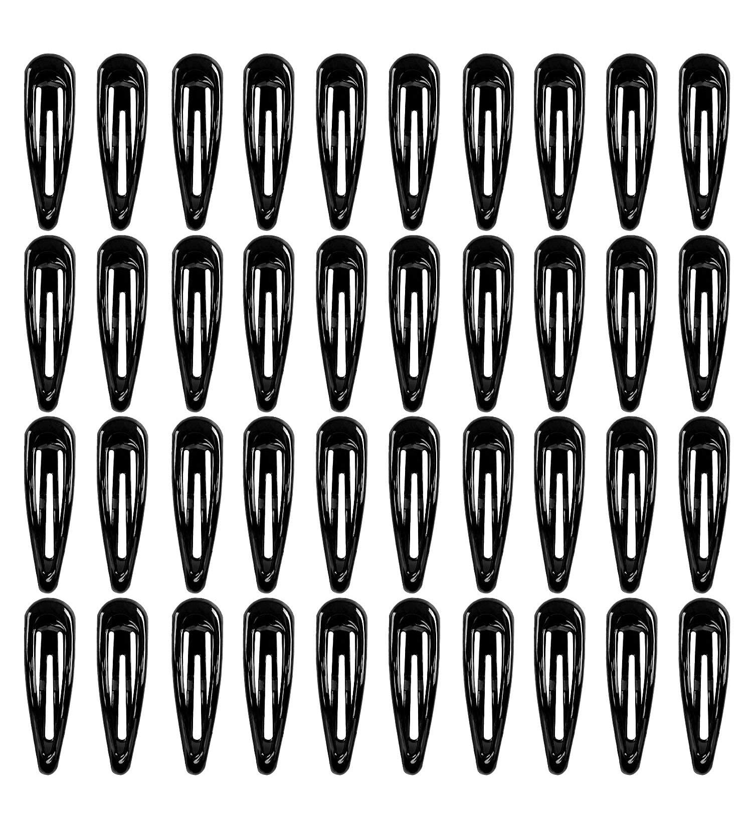 40Pcs Silicone Coated Hair Barrettes for Women & Girls | Non-Slip Metal Hair Clips with Drop Oil Protection | Black Color - Buy Online on GoSupps.com