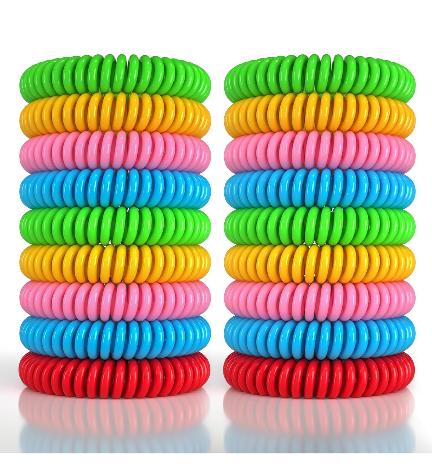 18 Pack Mosquito Repellent Bracelets - DEET-Free Waterproof Bands for Adults & Kids - Individually Wrapped Wristbands - Buy Online on GoSupps.com