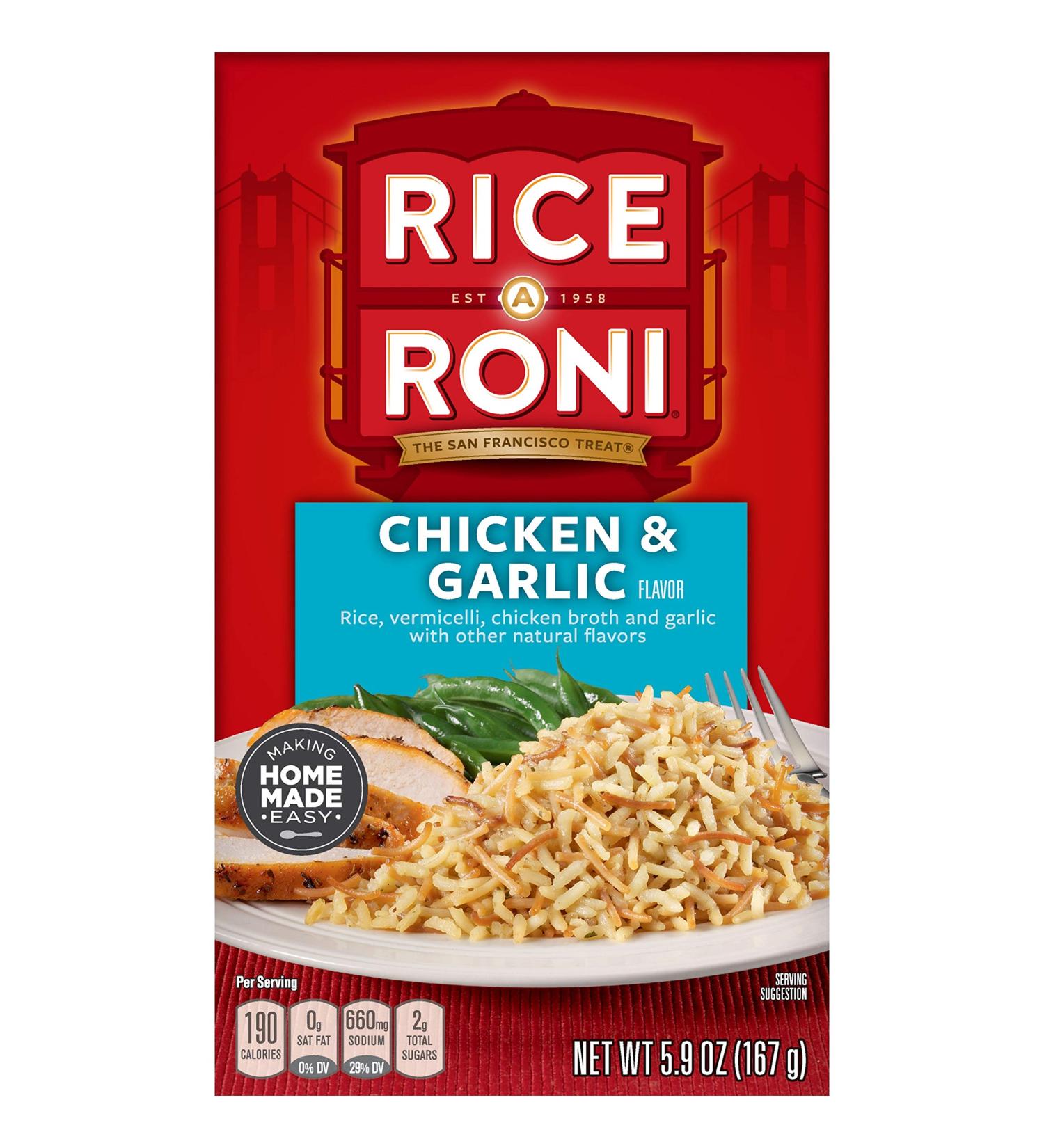 Rice-A-Roni Chicken & Garlic 5.9oz Boxes (12 Pack) - Delicious and Convenient Rice Mix - Buy Online on GoSupps.com