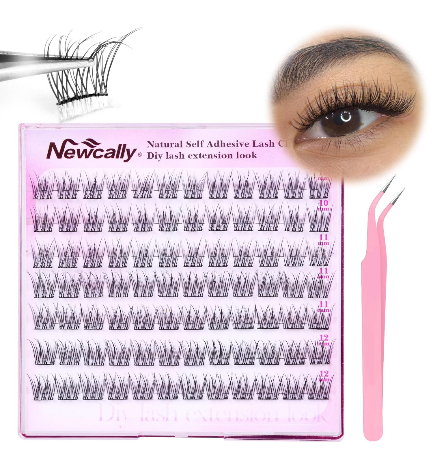 Buy Self Adhesive Lash Clusters - Natural Look Reusable Faux Mink Eyelashes | Newcally Lashes - Buy Online on GoSupps.com
