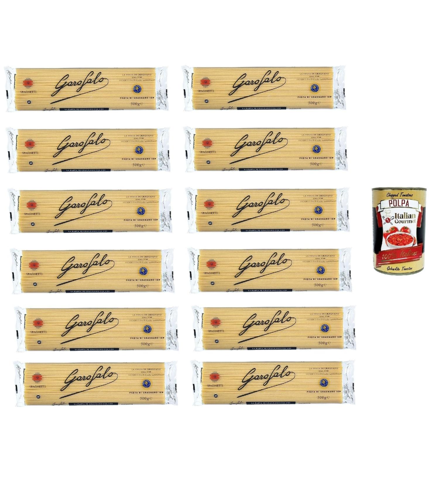 Garofalo Spaghetti 12pack 12 x 500 g + Italian Gourmet Polpa 400 g - Buy Online on GoSupps.com