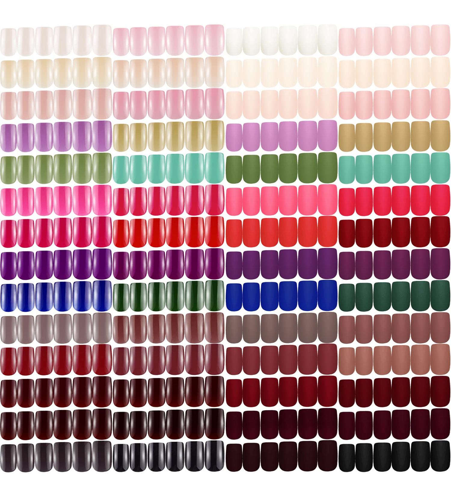 1344 Pieces 56 Sets Medium Square Press on Nails - Glossy and Matte Artificial Nails for Nail Art DIY - Buy Online on GoSupps.com