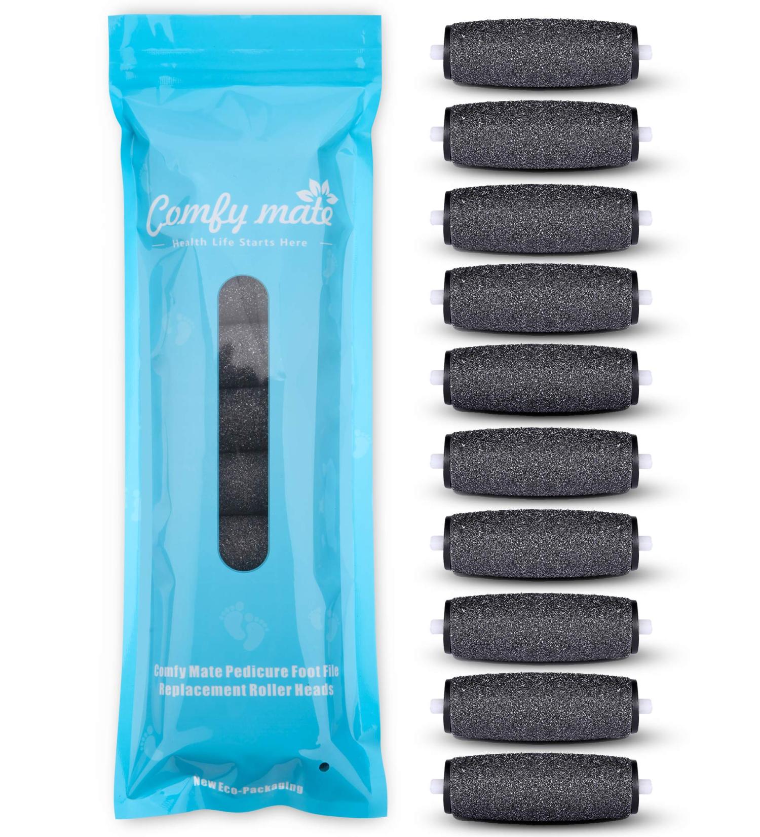 Amope Pedi Electronic Foot File Replacement Roller Heads - Pack of 10 | Extra Coarse Refills with Diamond Crystals - Buy Online on GoSupps.com