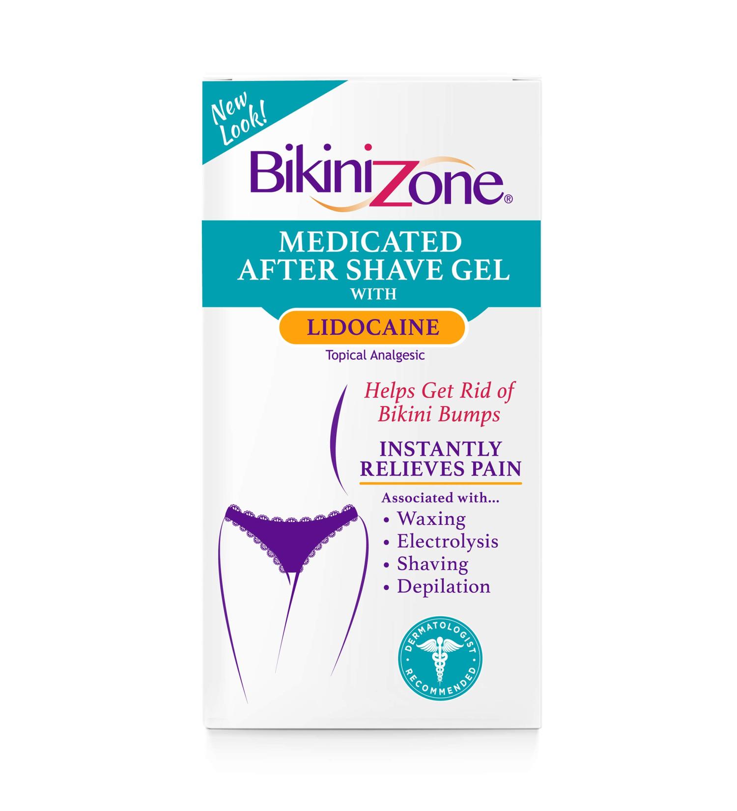Bikini Zone Medicated After Shave Gel - Stop Shaving Bumps, Irritation & Redness - Dermatologist Approved - 1 oz - Buy Online on GoSupps.com