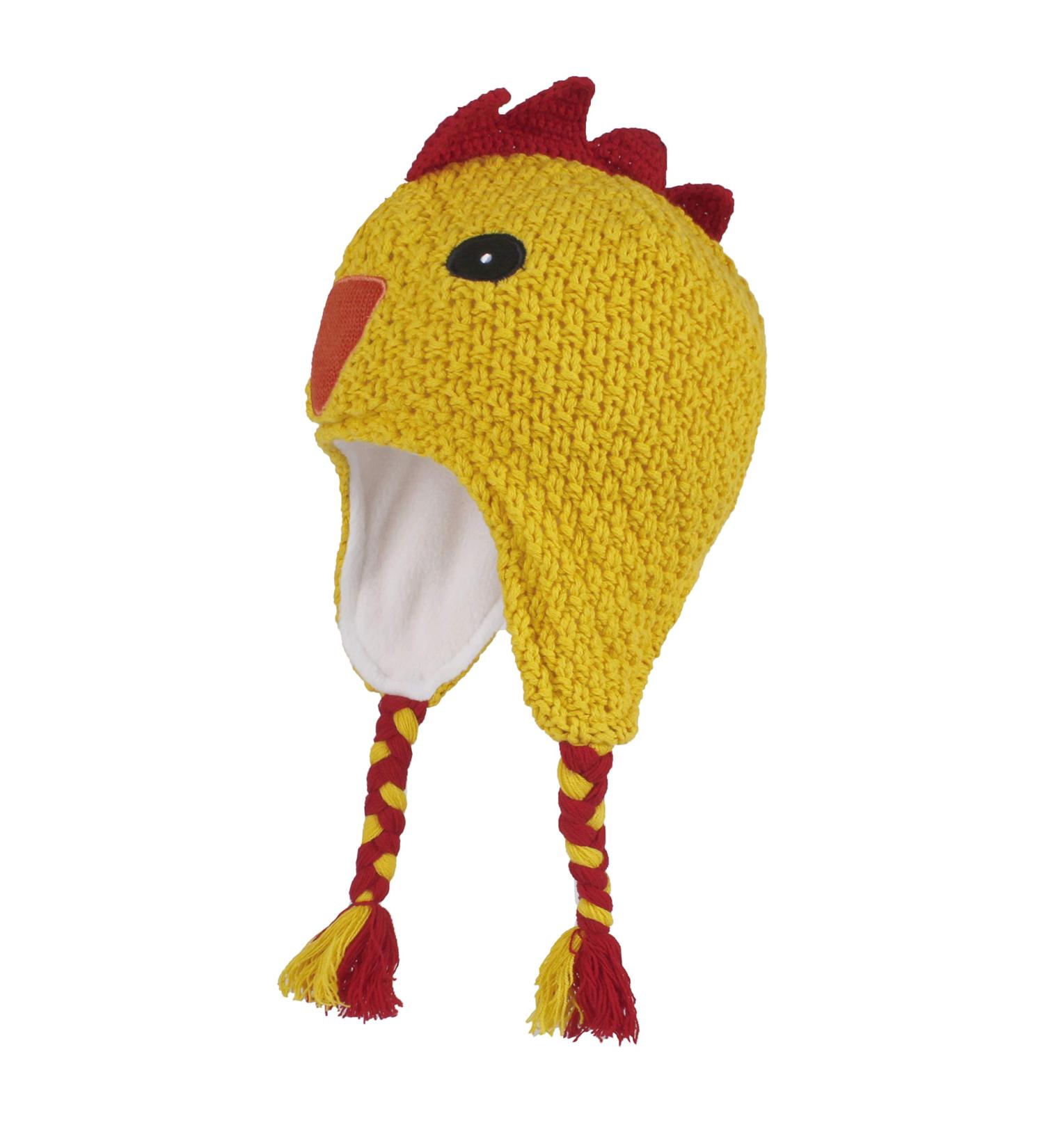 LANGZHEN Toddler Winter Hat Earflap Knit Cap Fleece Lined Beanie for Baby Boys Girls 1-2 Years - Yellow - Buy Online on GoSupps.com