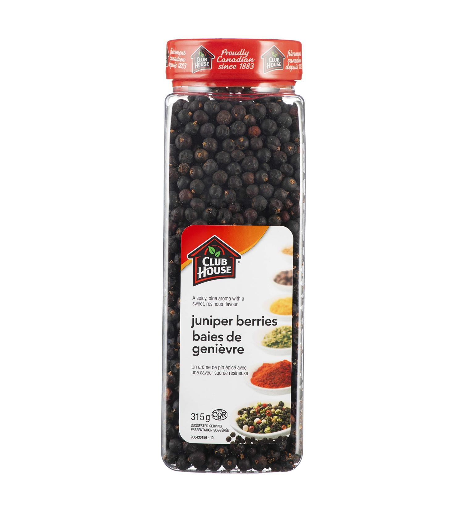 Club House Quality Natural Herbs and Spices Juniper Berries 315g - Buy Online on GoSupps.com
