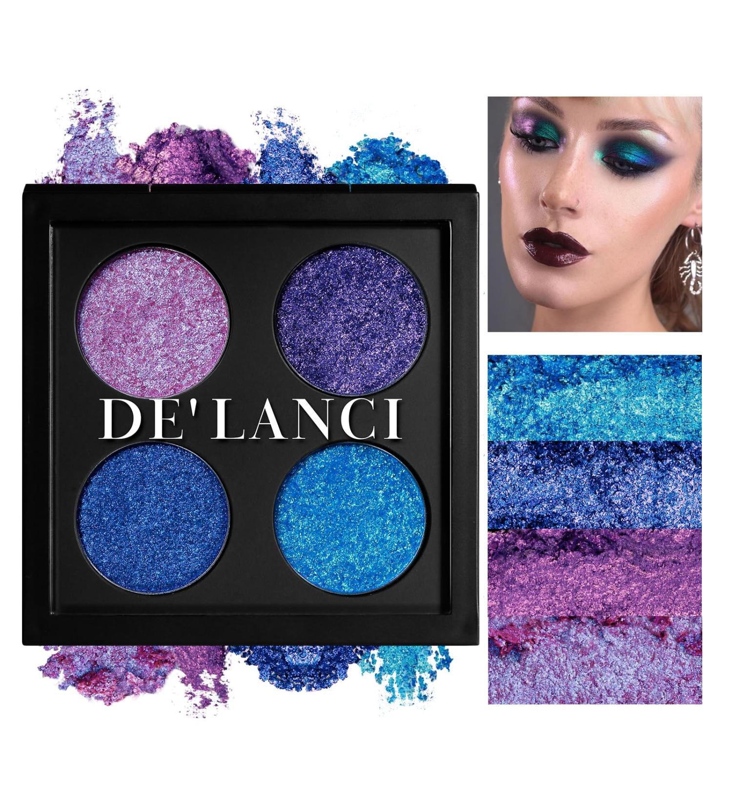 Multichrome Metallic Chameleon Eyeshadow Palette - High Pigment Holographic Glitter for Stunning Multi-Dimensional Looks - Vegan & Cruelty-Free - Buy Online on GoSupps.com