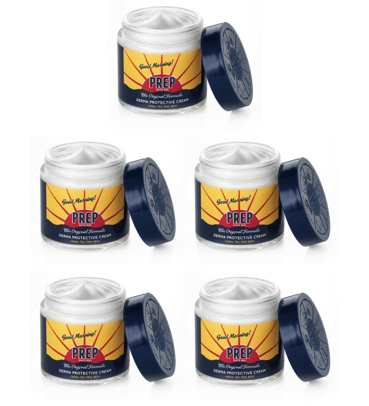 PREP: Derma Protective Cream Paraben Free 2.53 Fluid Ounce (75ml) Jar (Pack of 5) Italian Import