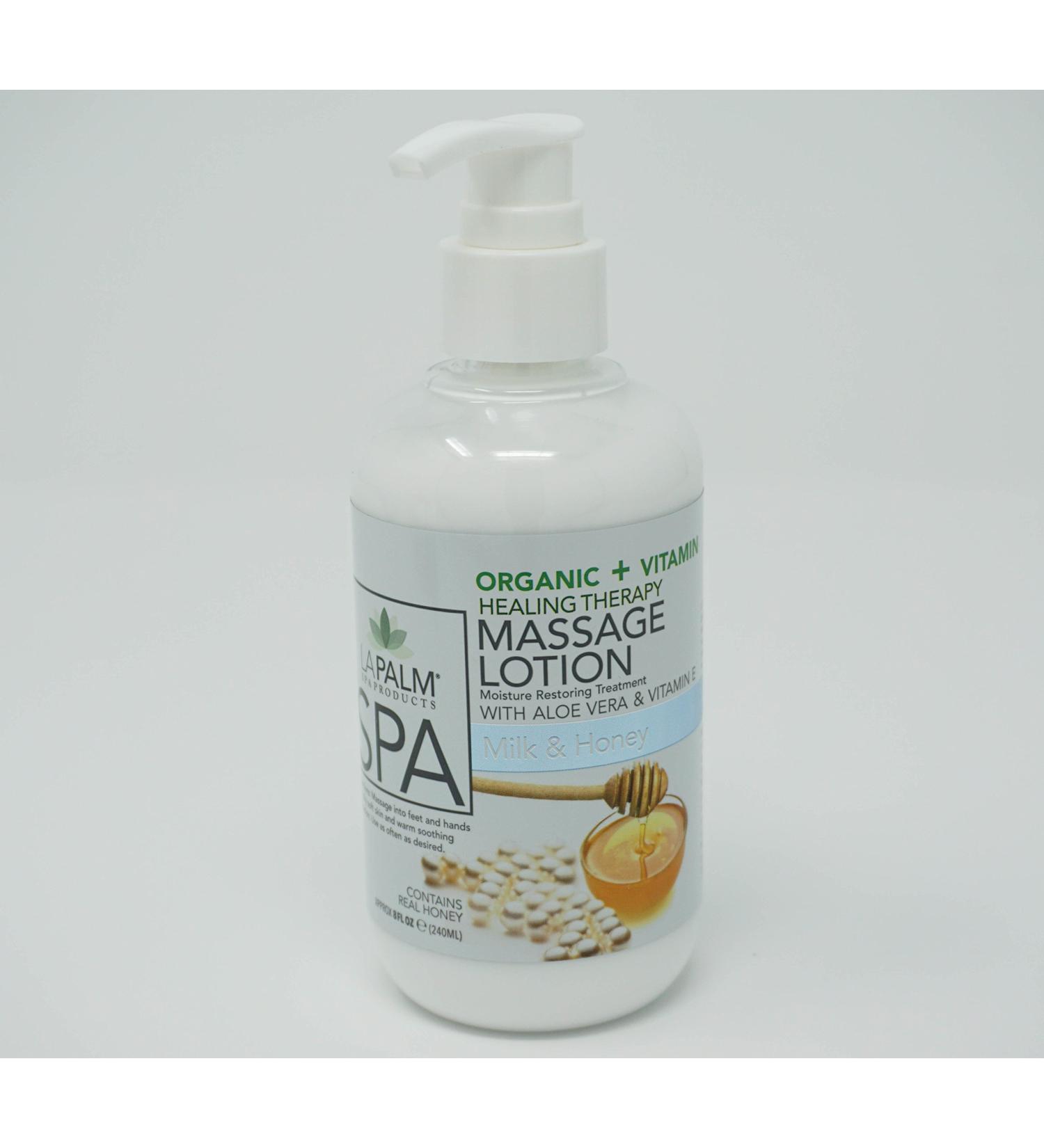 La Palm Massage Lotion Milk& Honey 8oz