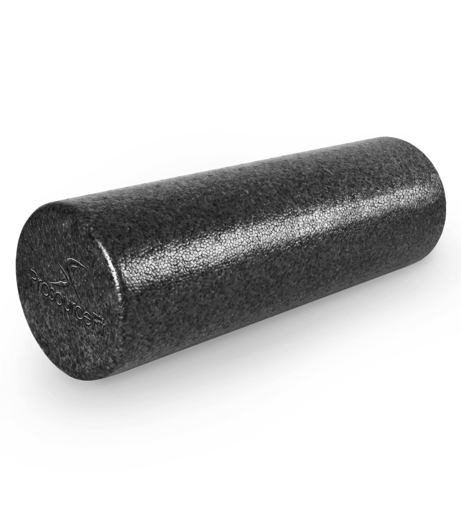 ProsourceFit High Density Foam Rollers 36  24  18  12- inches long. Firm Full Body Athletic Massage Tool for Back Stretching  Yoga  Pilates  Post Workout Muscle Recuperation. Speckled and Solid Colors Black 18"H x 6"D - Buy Online on GoSupps.com