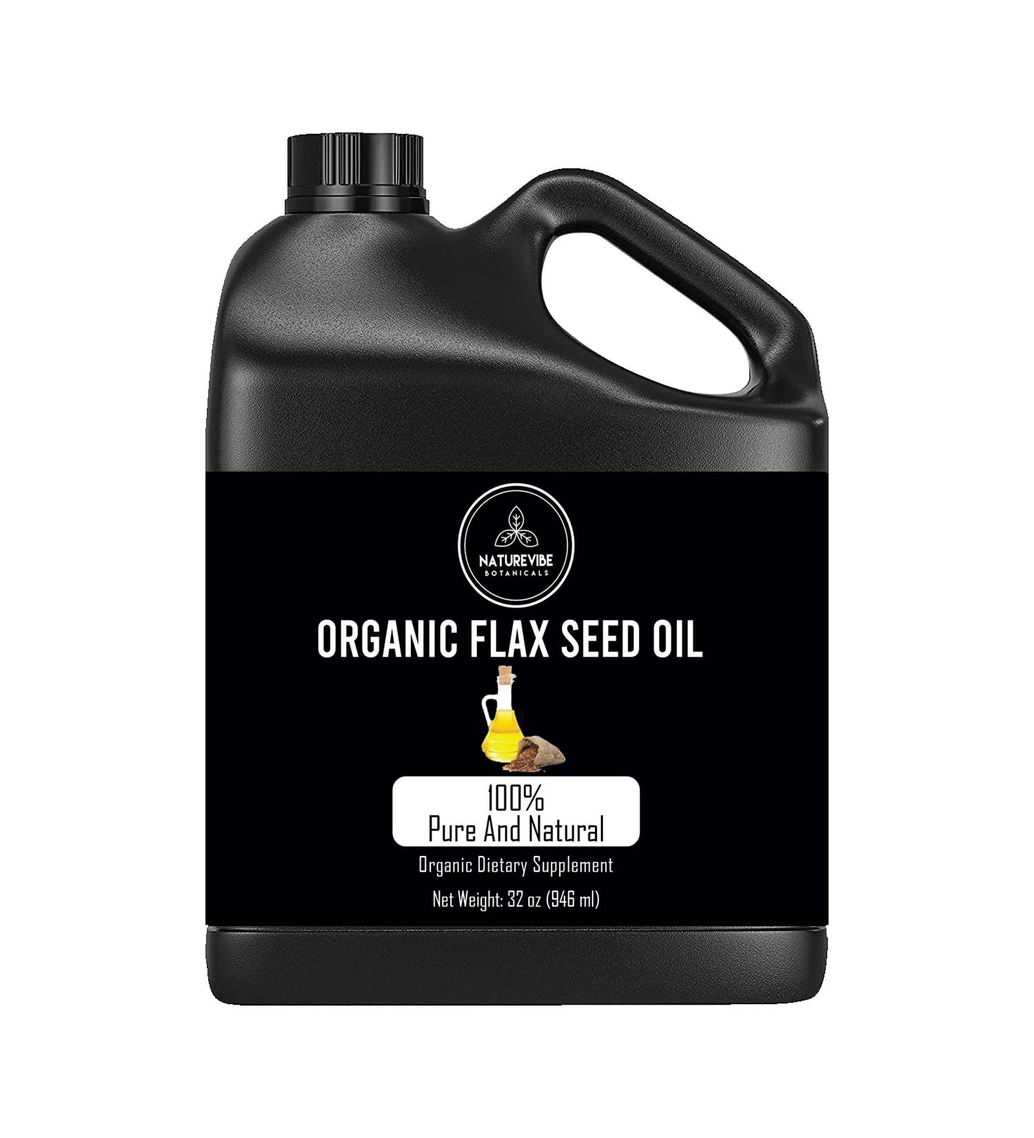 Naturevibe Botanicals Organic Flaxseed Oil (32oz) | 100% Pure & Natural