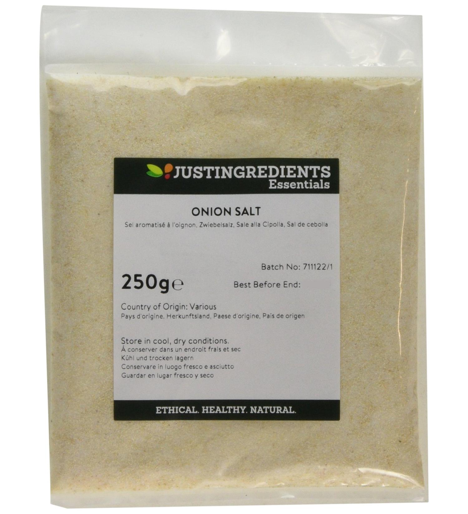JustIngredients Essentials Onion Salt 250 g - Buy Online on GoSupps.com