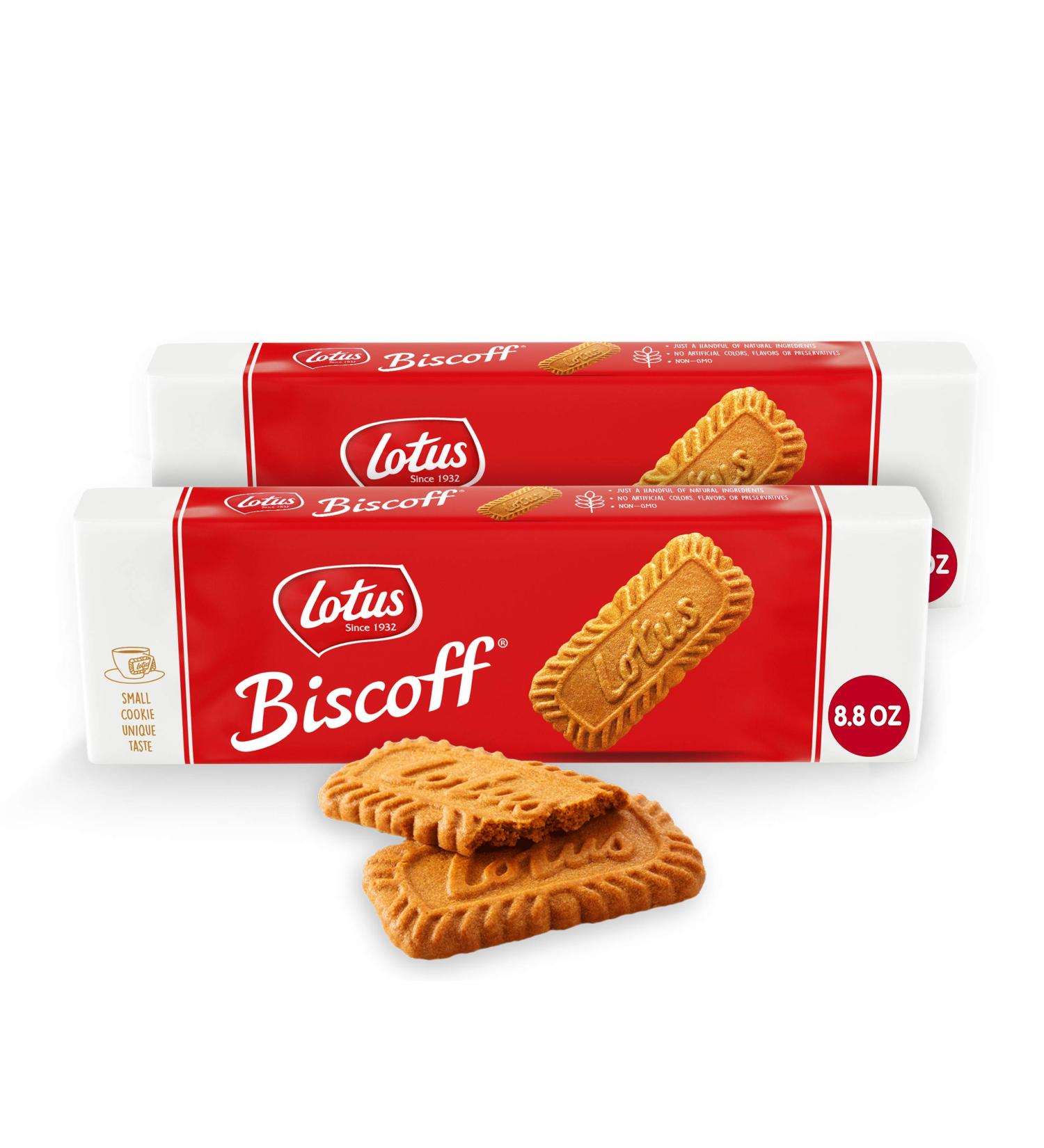 Lotus Biscoff Caramelized Biscuit Cookies - 64 Vegan Cookies (2 Packs of 32) - Buy Online on GoSupps.com