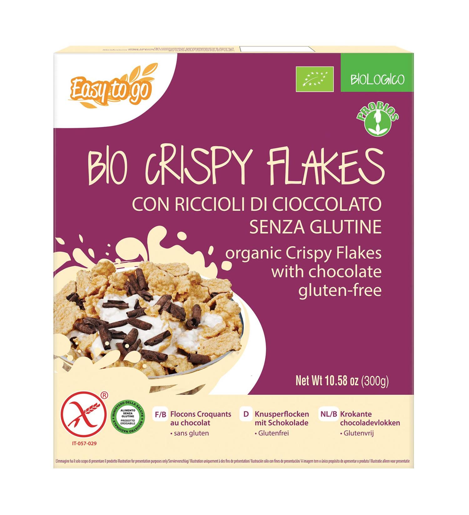 Probios Organic Gluten Free Chocolate Crispy Flakes 300g - Pack of 7