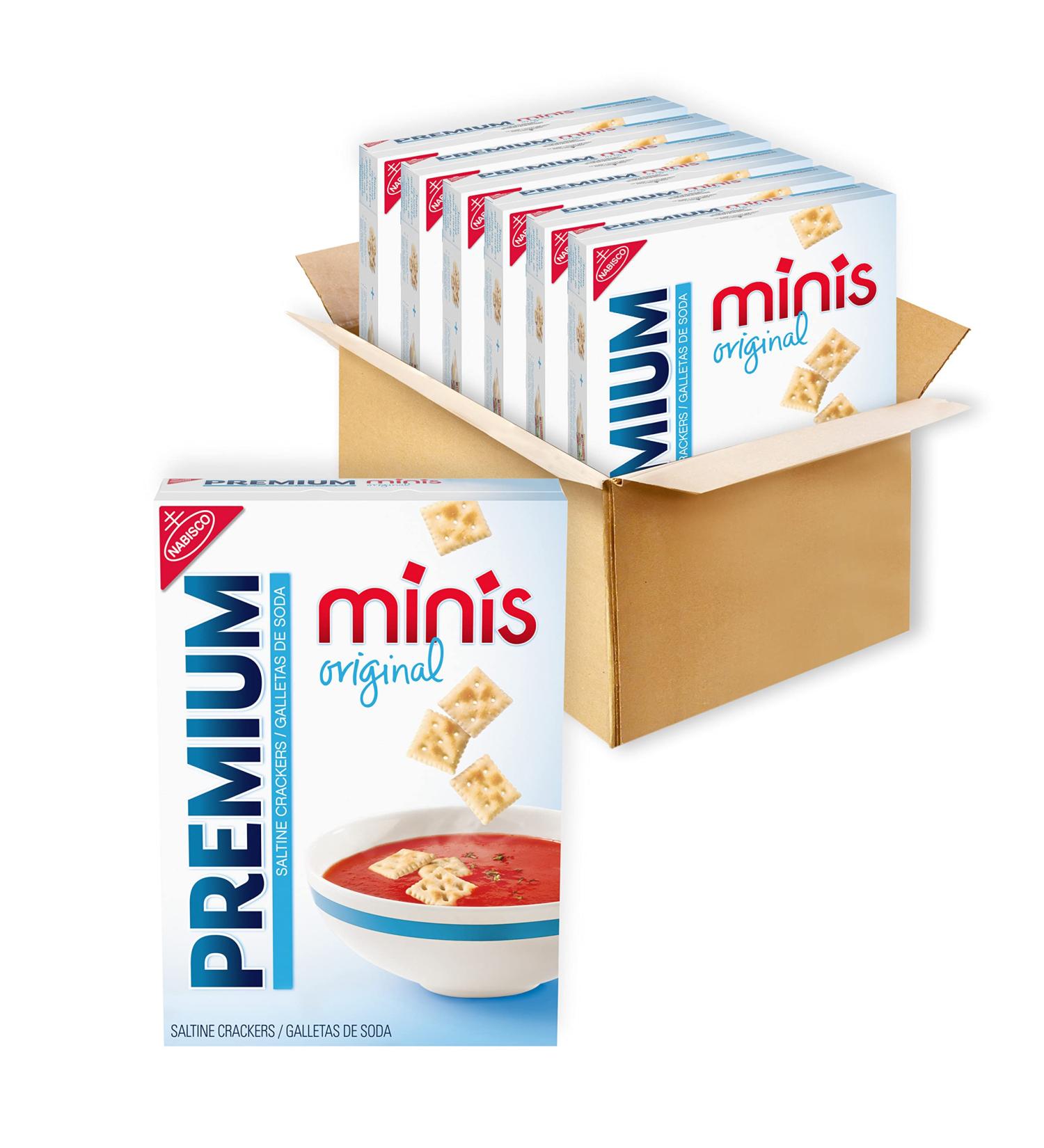 Premium Original Mini Saltine Crackers - 6-Pack, 11 oz Boxes - Buy Online on GoSupps.com