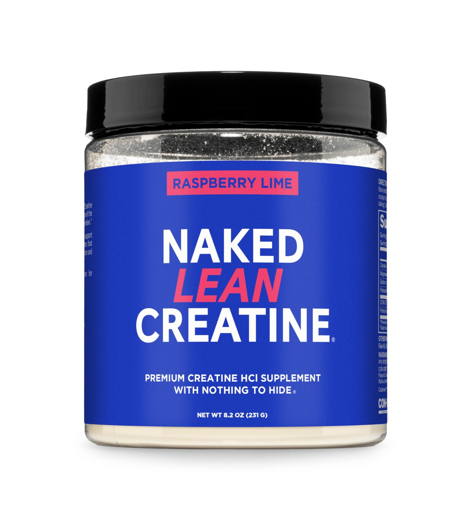 NAKED Lean Creatine HCI Powder - Raspberry Lime Vegan Non-GMO Gluten-Free No Fillers Supports Muscle Growth & Strength - 68 Servings Raspberry Lime 8.2 Ounce (Pack of 1) - Buy Online on GoSupps.com