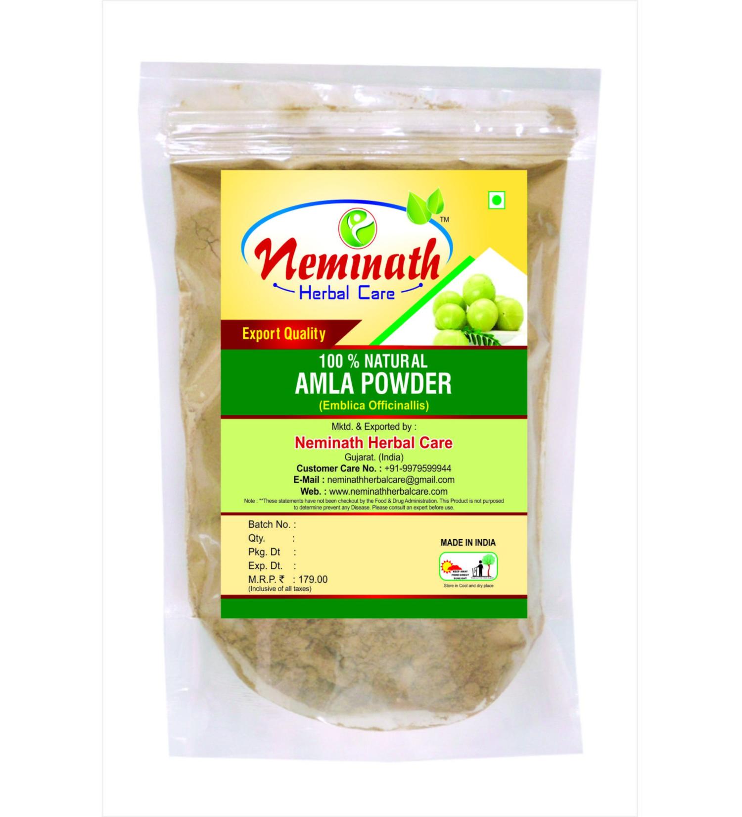 100% Natural Amla Fruit Powder for Hair Vitalization | Neminath Herbal Care - Emblica Officinalis (3.5 oz - Buy Online on GoSupps.com