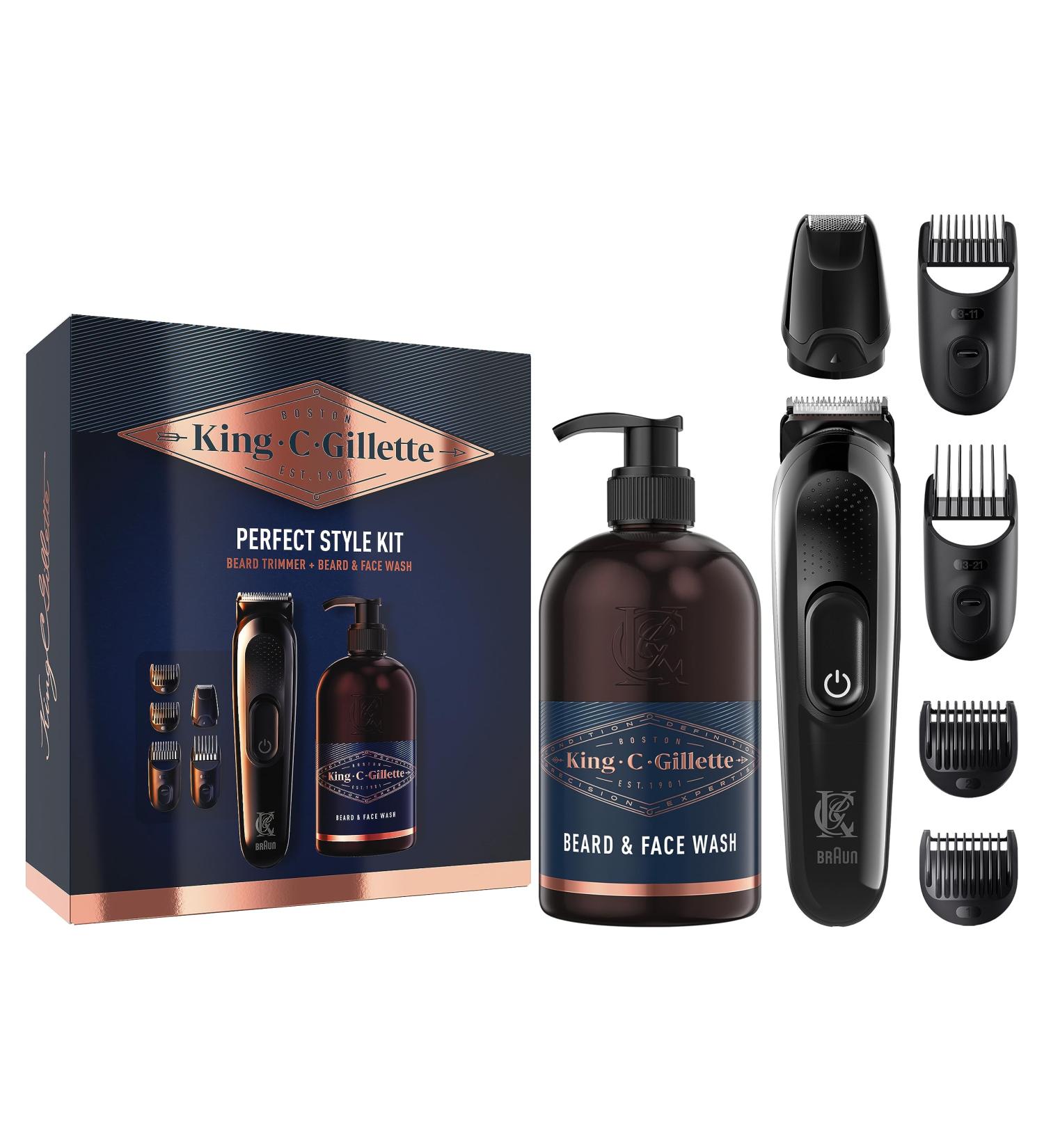 King C. Gillette Men's Beard Kit Gift Set - Trimmer and Face Wash - Buy Online on GoSupps.com