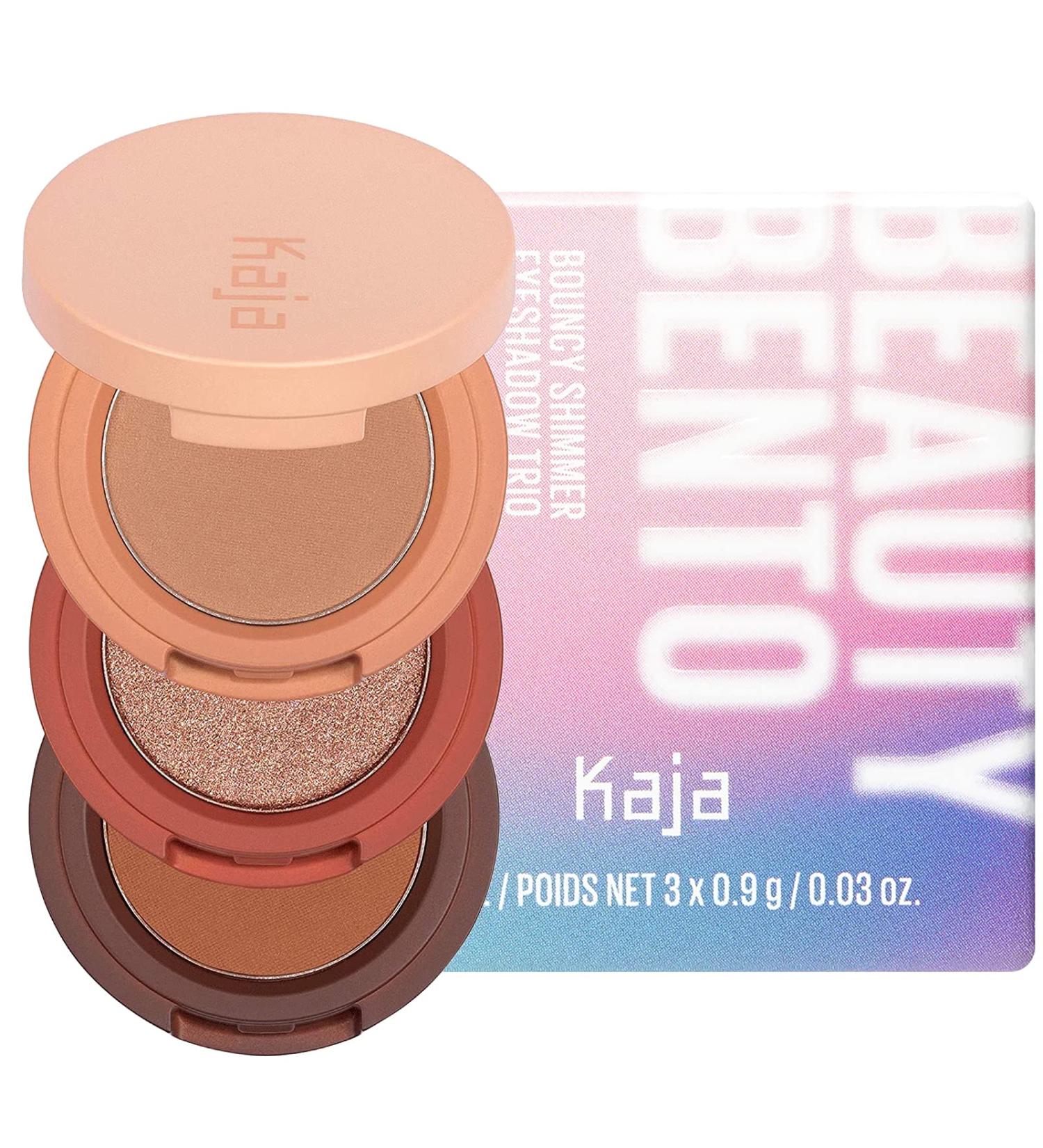 KAJA Beauty Bento Collection | Bouncy Shimmer Eyeshadow Trio | 10 Spiked Ginger - Warm Honey Tones | Allure Best of Beauty Award Winner 2019 | Cruelty-Free K-Beauty Mini Palette - Buy Online on GoSupps.com