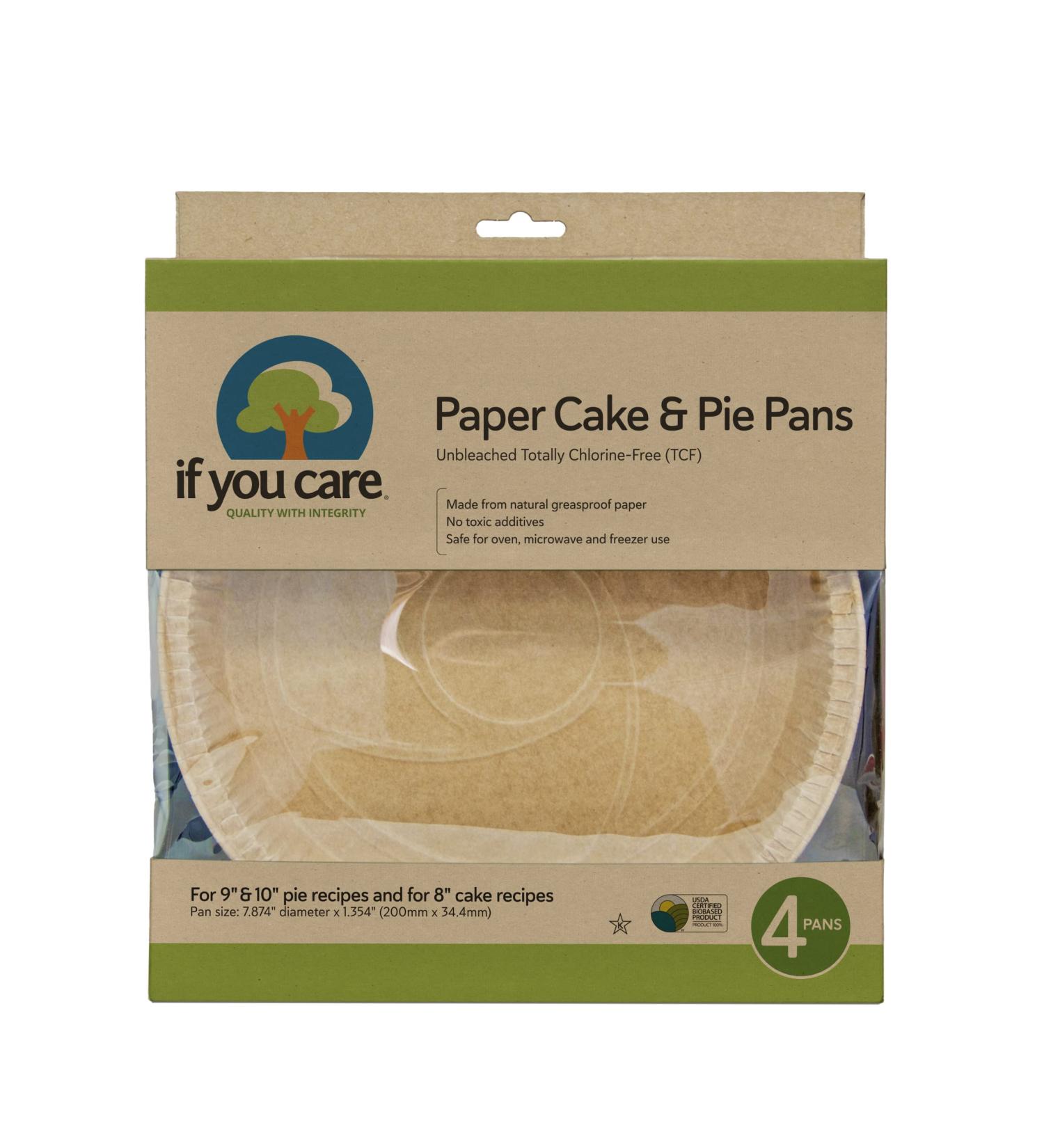 If You Care FSC Certified Paper Cake & Pie Baking Pans | Eco-Friendly 4-Count - Buy Online on GoSupps.com