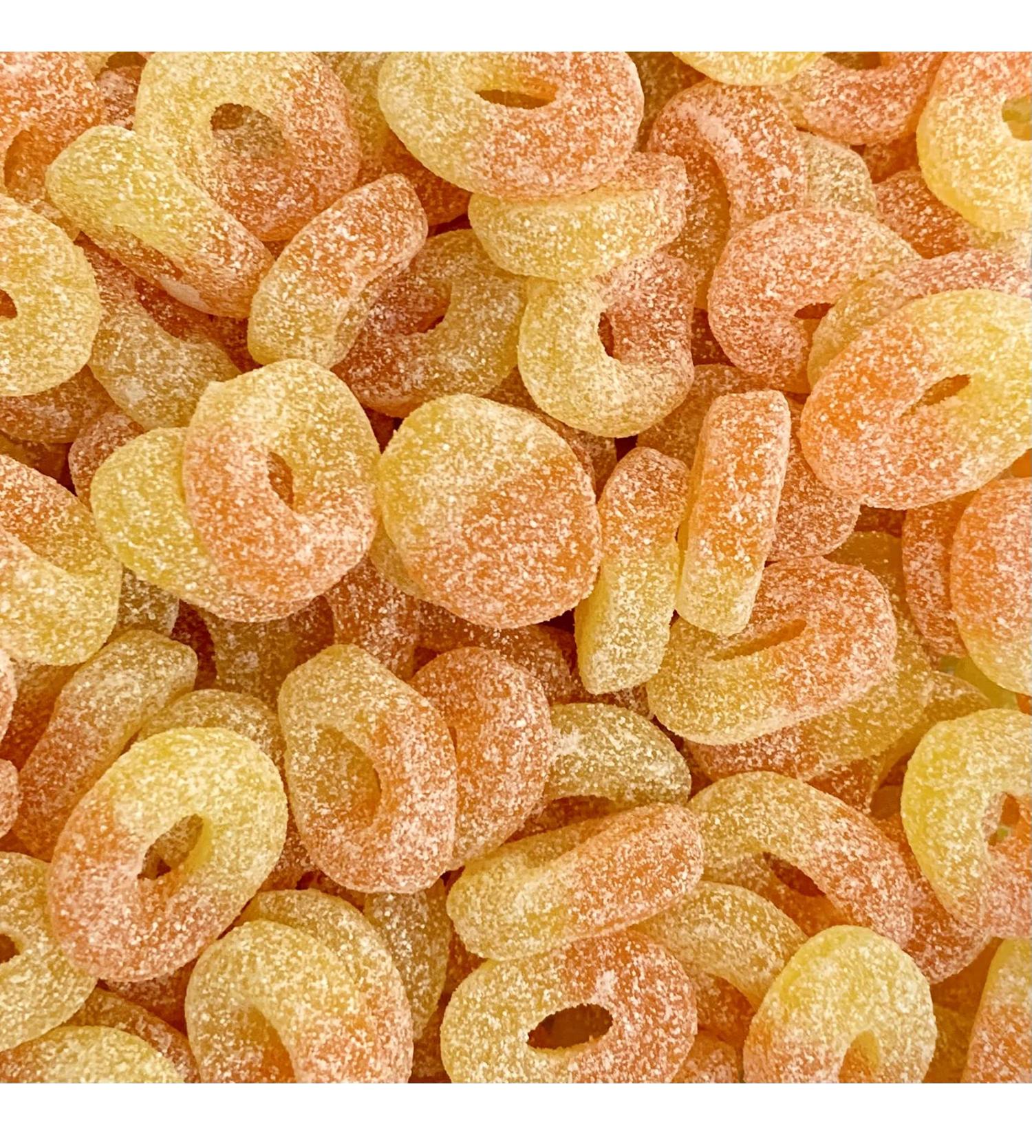 Peach Rings Victorian Gift Jar by The Gourmet Sweet Company