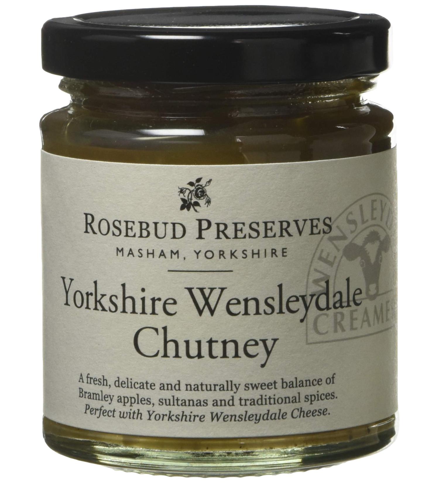 Rosebud Yorkshire Wensleydale Chutney - Bramley Apple, Sultanas & Spices - 198g Jar | Vegetarian & Vegan Friendly - Buy Online on GoSupps.com