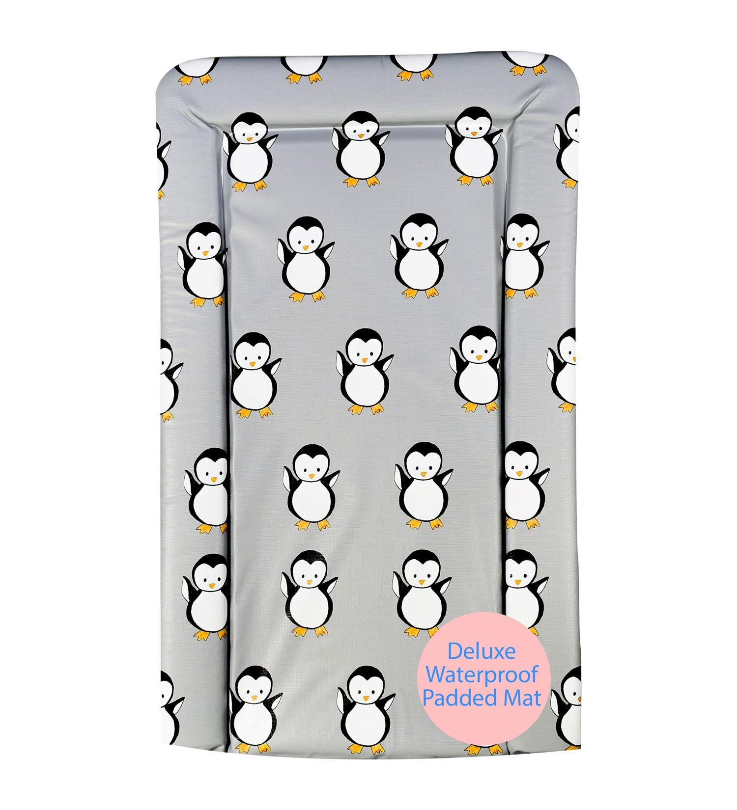 Callowesse Baby Changing Mat 79x47cm - Waterproof, Portable & Foldable - Grey Penguin Design - Buy Online on GoSupps.com