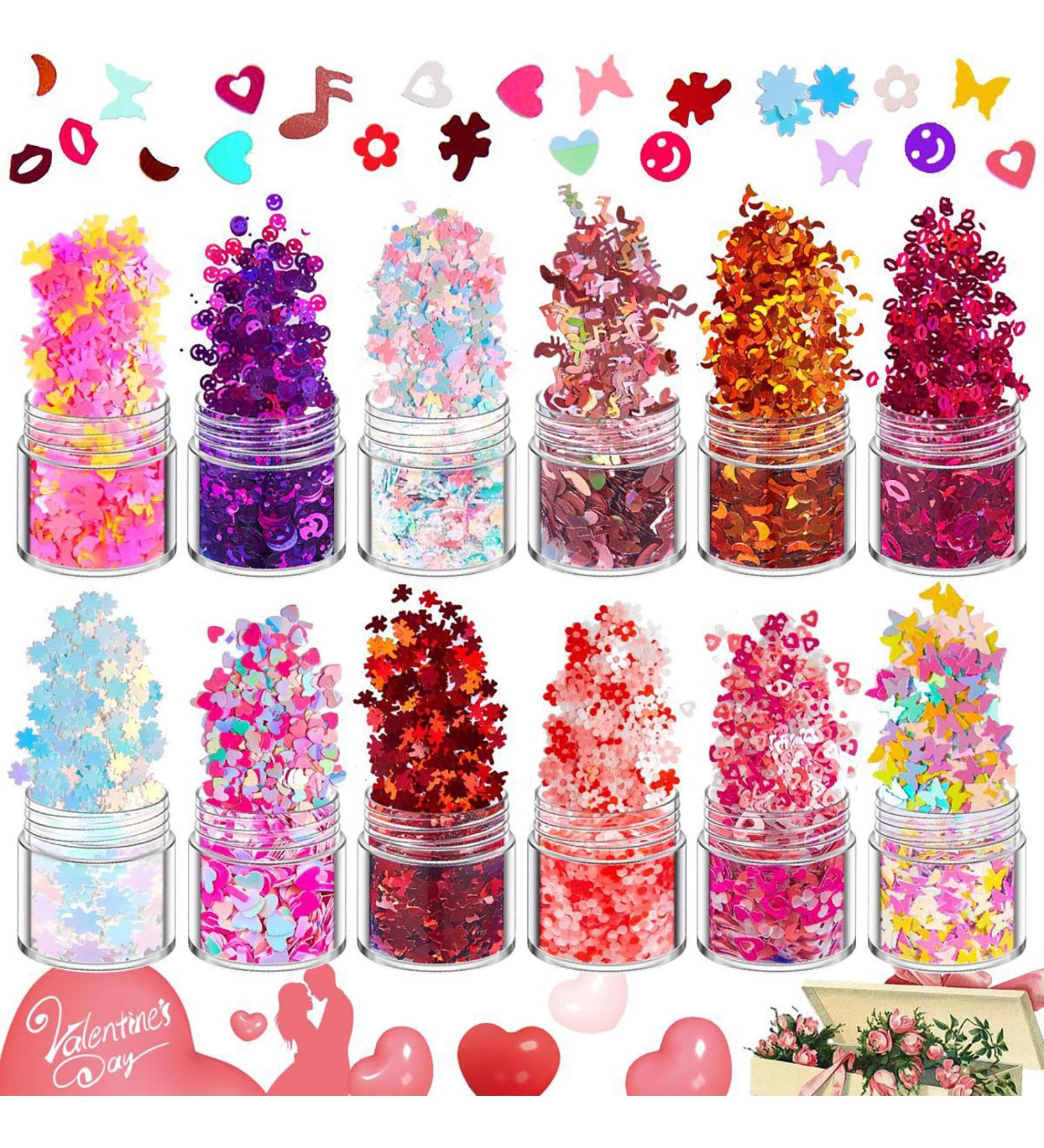 Holographic Chunky Glitter Mix Multi Flakes for Face Body Nails & Crafts | Perfect for Festivals Halloween & DIY Projects - Buy Online on GoSupps.com