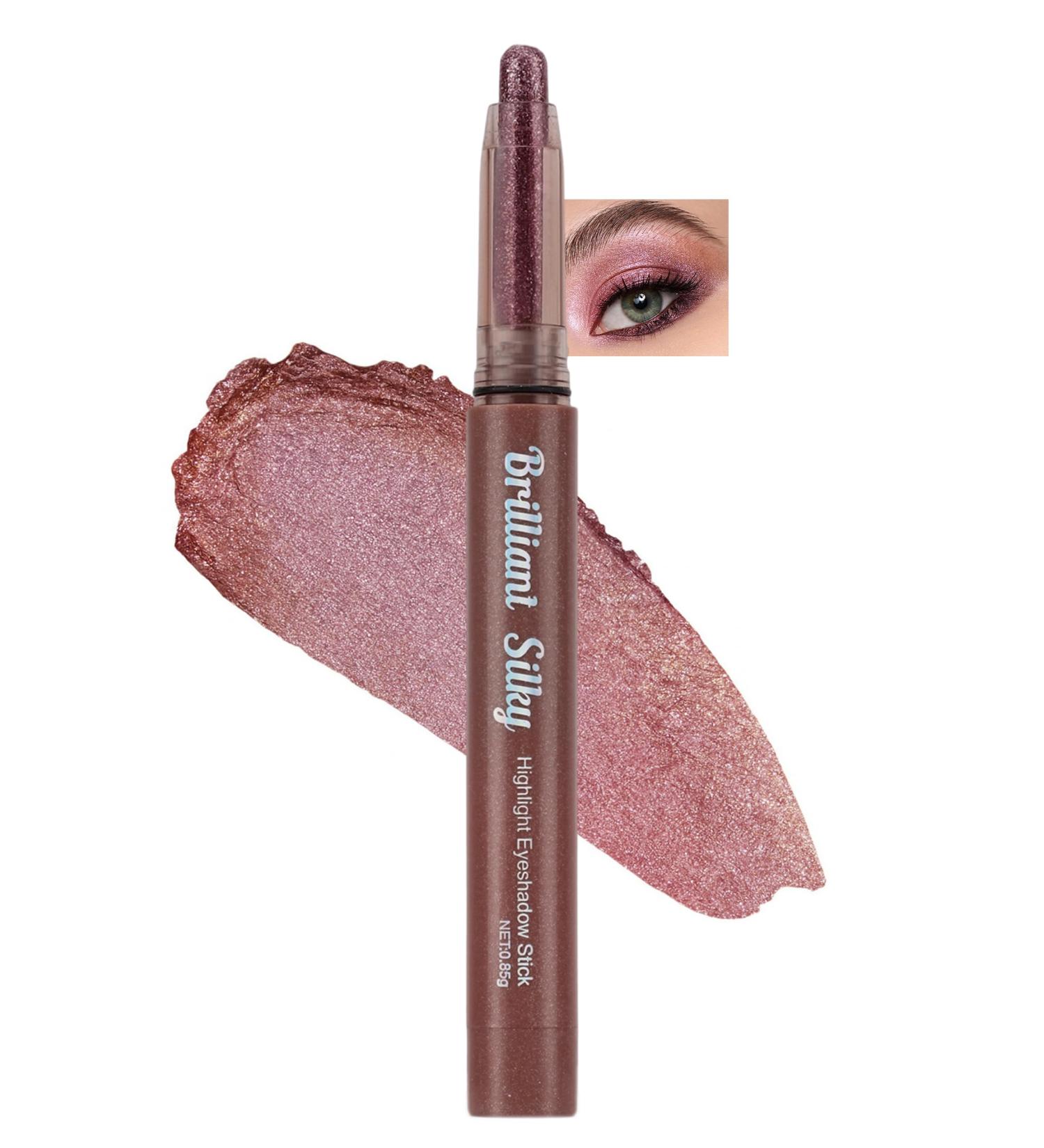  Erinde Erinde Glitter Stick Eyeshadow Waterproof Stick Eyeshadow High Coverage Creamy Texture Easy to Degrade Bright Pearlescent Effect Use as Eyeliner and Illuminant #3 - Buy Online on GoSupps.com