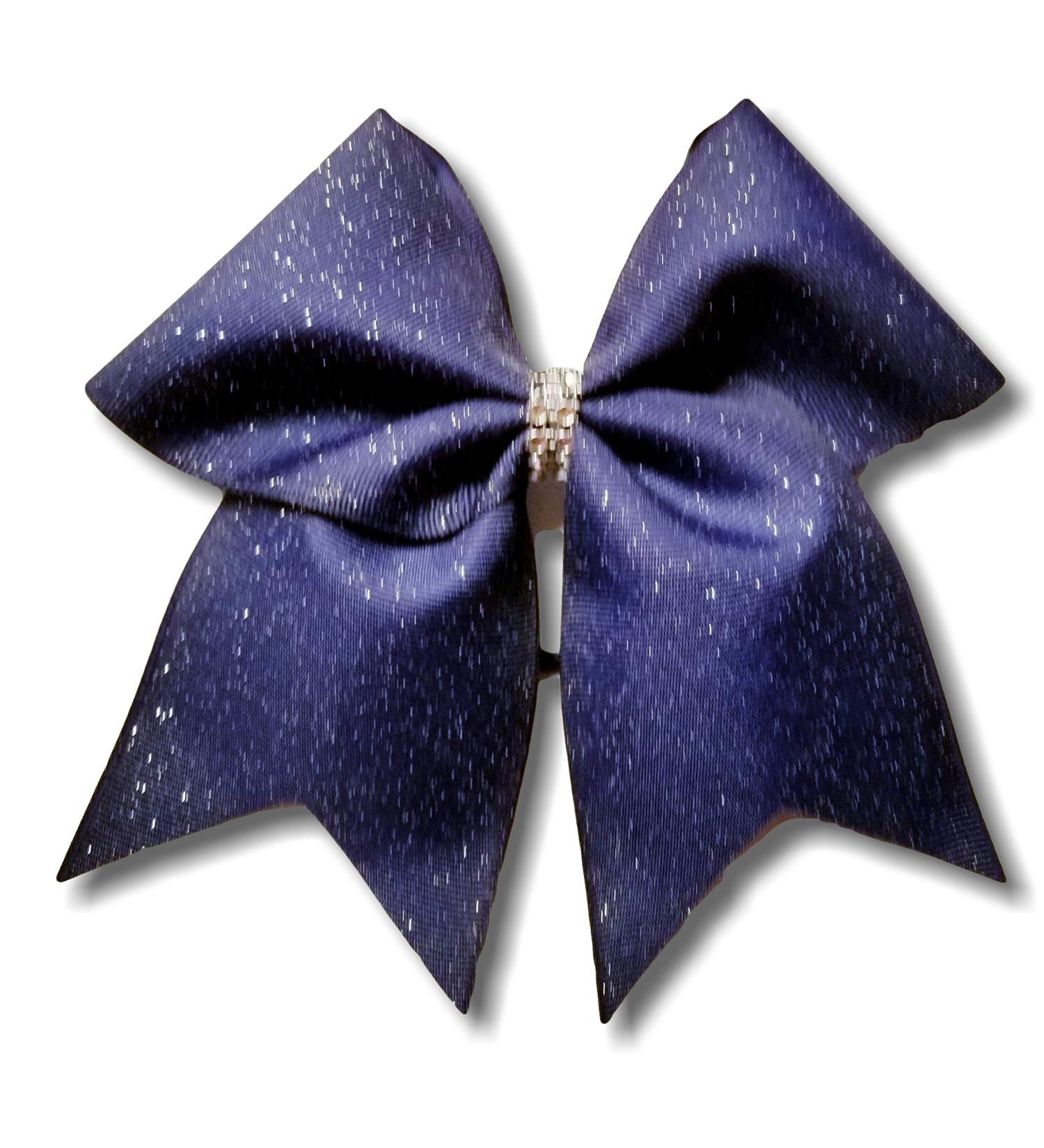 Cheer Bows Navy Glitter Bling Sparkle Hair Bow