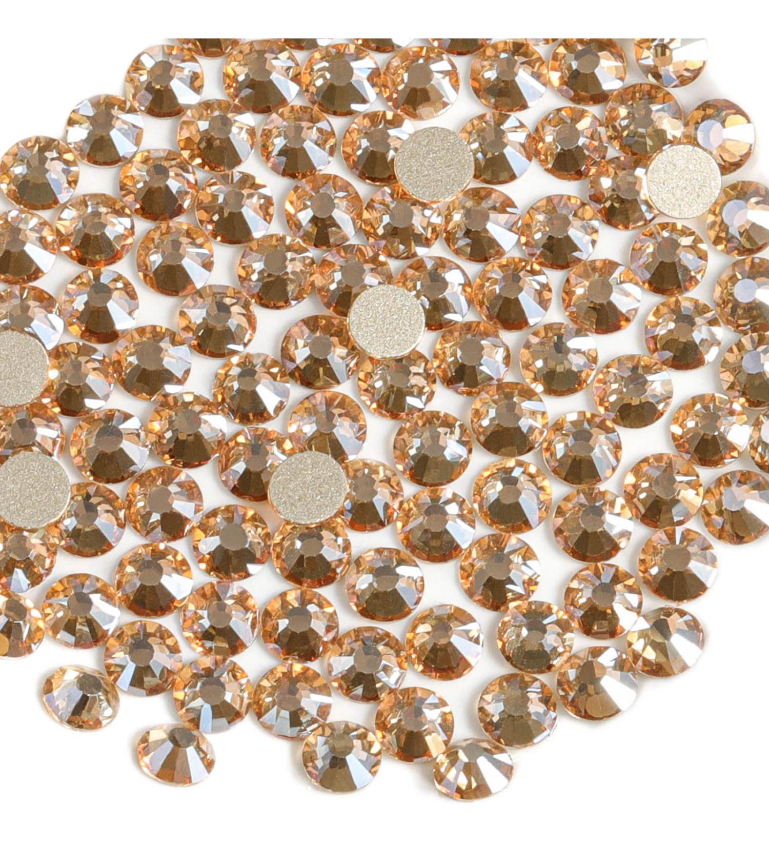 Beadsland 1440pcs Flat Back Rhinestones - Golden Champagne SS3 Nail Crystals for Stunning Nail Art - Buy Online on GoSupps.com