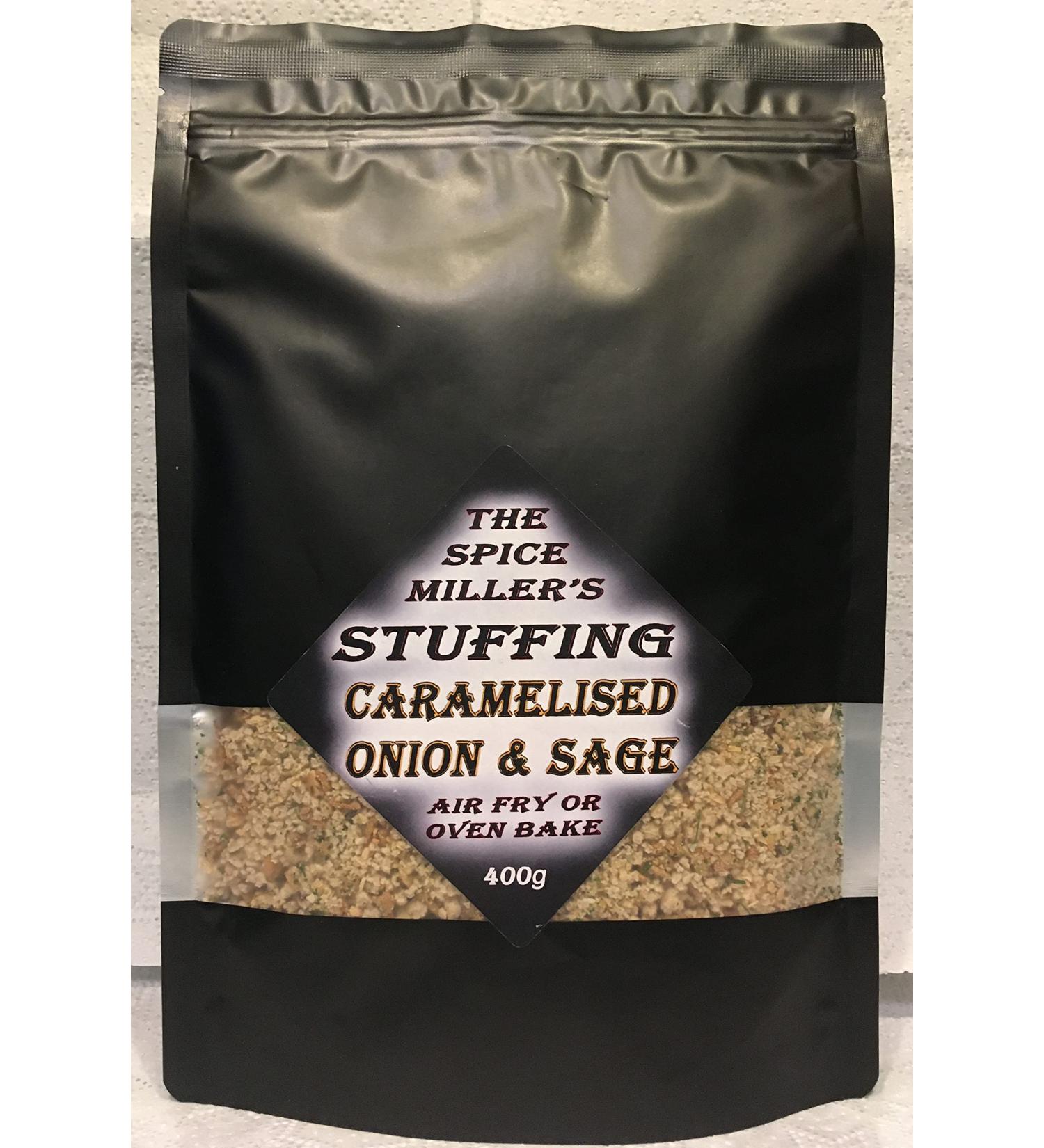 Spice Miller's Sage & Caramelised Onion Stuffing Mix 400g - Delicious Seasoning for Perfect Stuffing - Buy Online on GoSupps.com