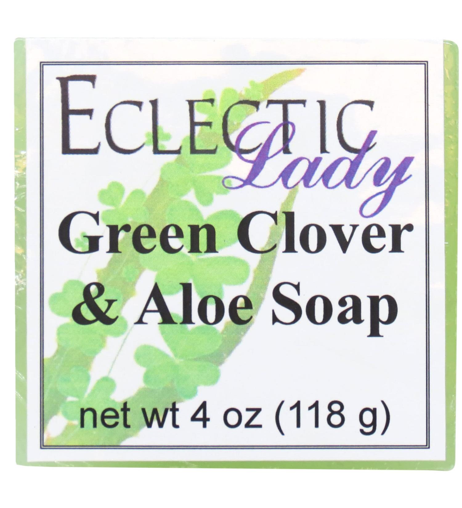 Buy Green Clover and Aloe Glycerin Soap - Eclectic Lady 4 oz Bar | Natural Moisturizing Soap for All Skin Types - International Shipping Available - Buy Online on GoSupps.com