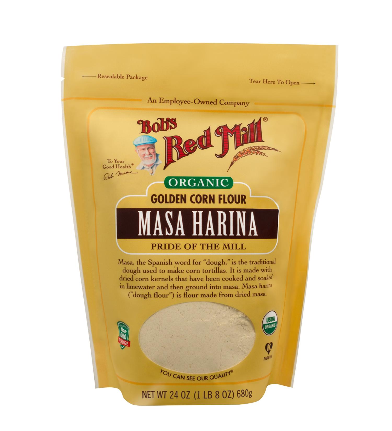 Bob's Red Mill Organic Masa Harina Corn Flour 24oz - Buy Online Now! - Buy Online on GoSupps.com