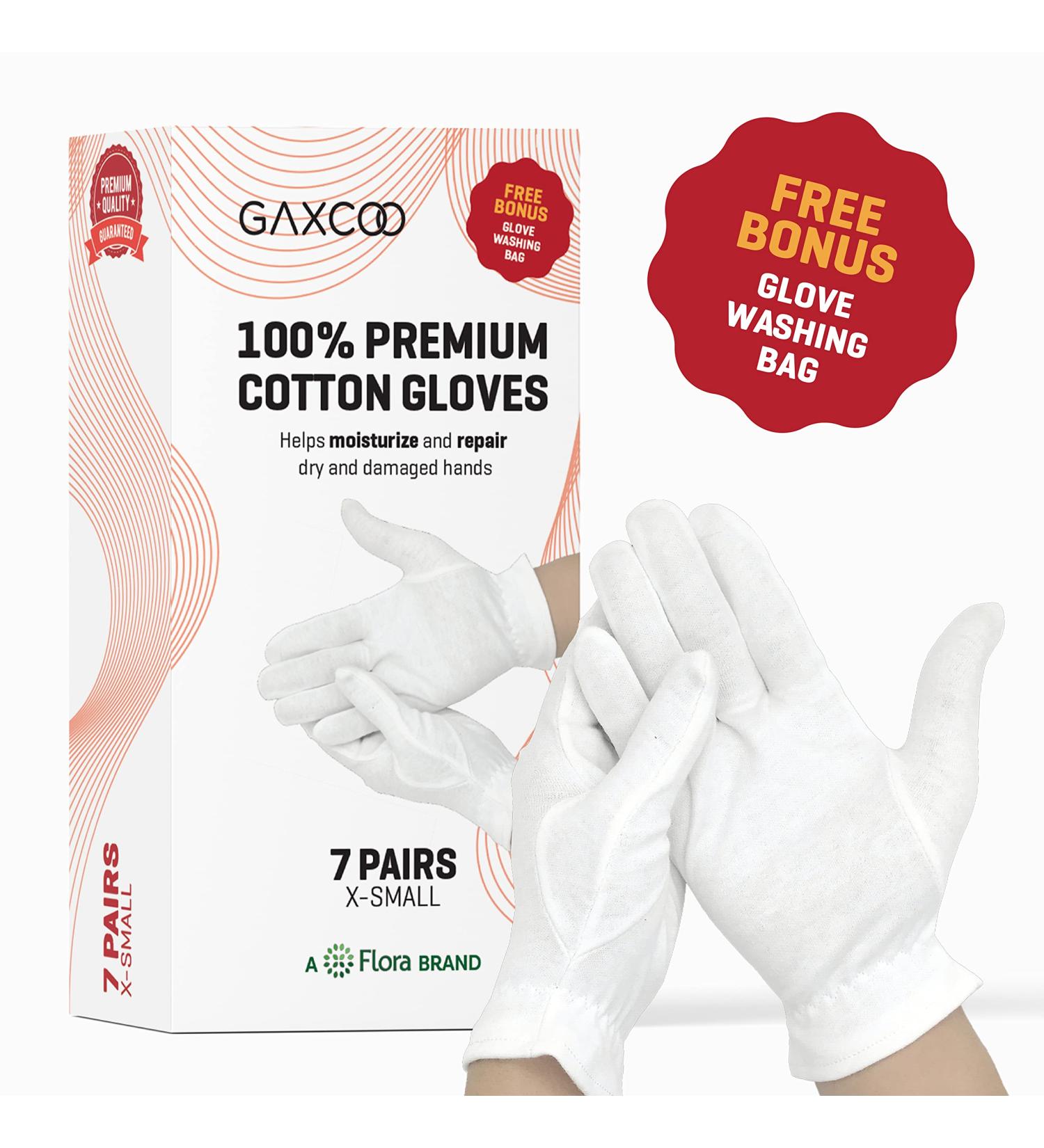 X-Small Kids Moisturizing Gloves - Premium Quality for Eczema and Sensitive Skin (7 Pairs) - Buy Online on GoSupps.com