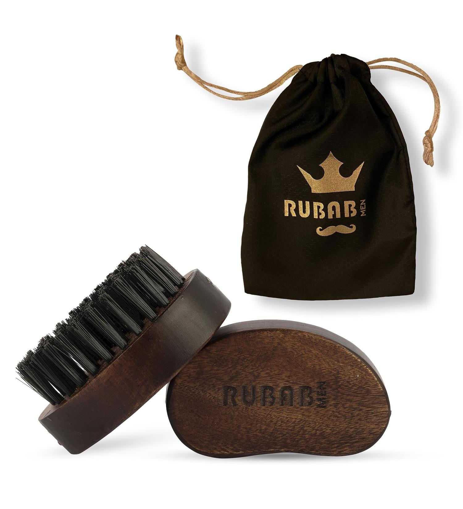 RUBAB MEN Pocket Size Nylon Bristle Beard Brush - Travel Friendly for Men - Buy Online on GoSupps.com