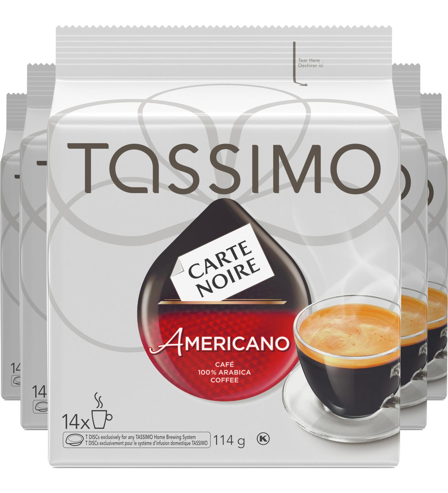 Tassimo Carte Noire Americano Coffee Single Serve T-Discs 114g (5 Boxes of 14 T-Discs) - Buy Online on GoSupps.com