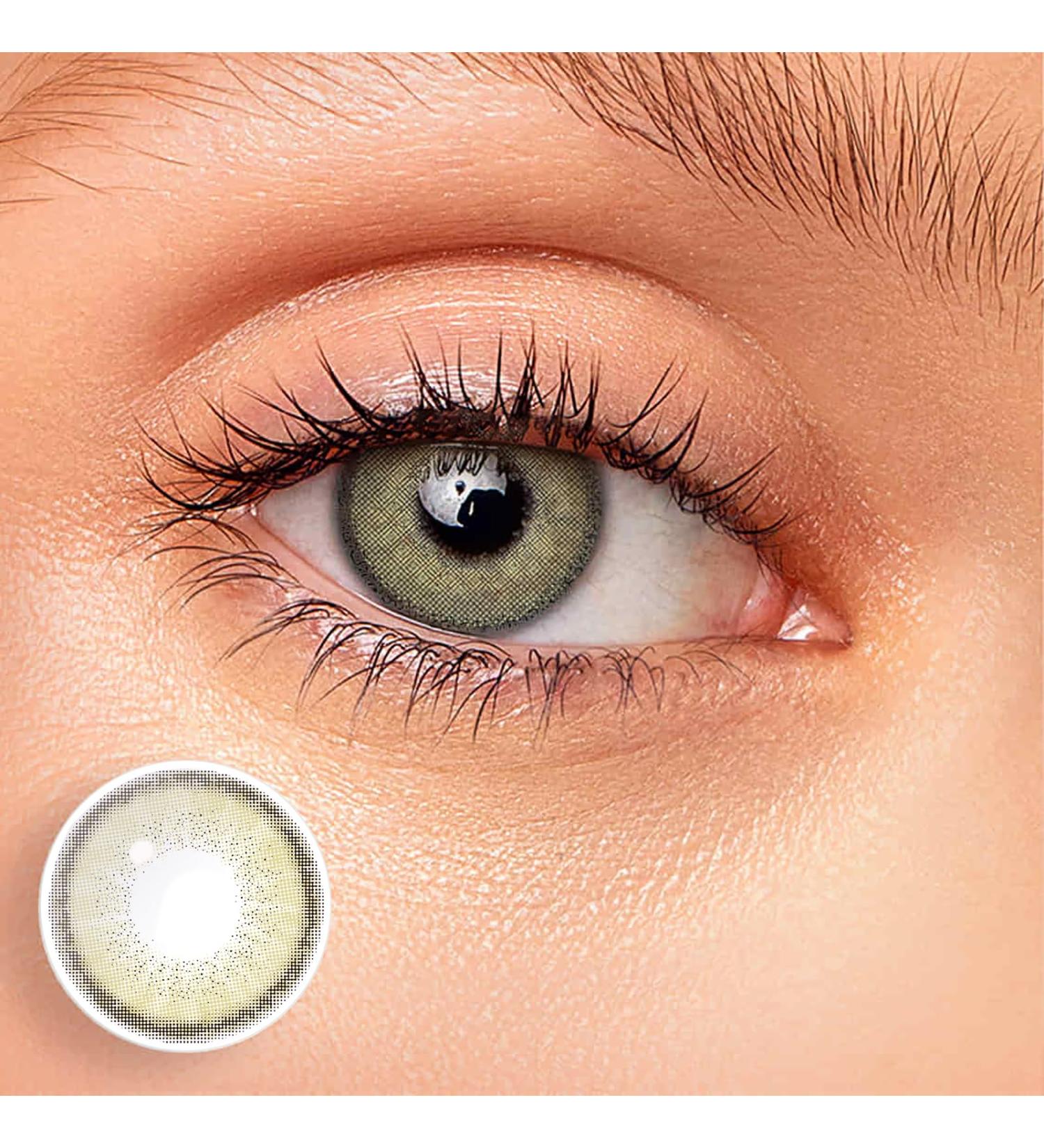 Buy Nimmerland Green Colored Contact Lenses (-6.00 Diopters) | 1 Month Soft Lenses + Cases | Natural Colors for Enhanced Vision - Buy Online on GoSupps.com