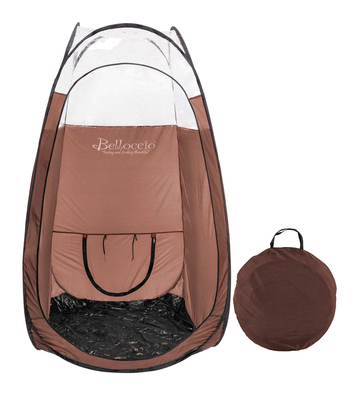 Belloccio Brown Professional Airbrush Spray Tanning Tent with Carrying Bag - Buy Online on GoSupps.com