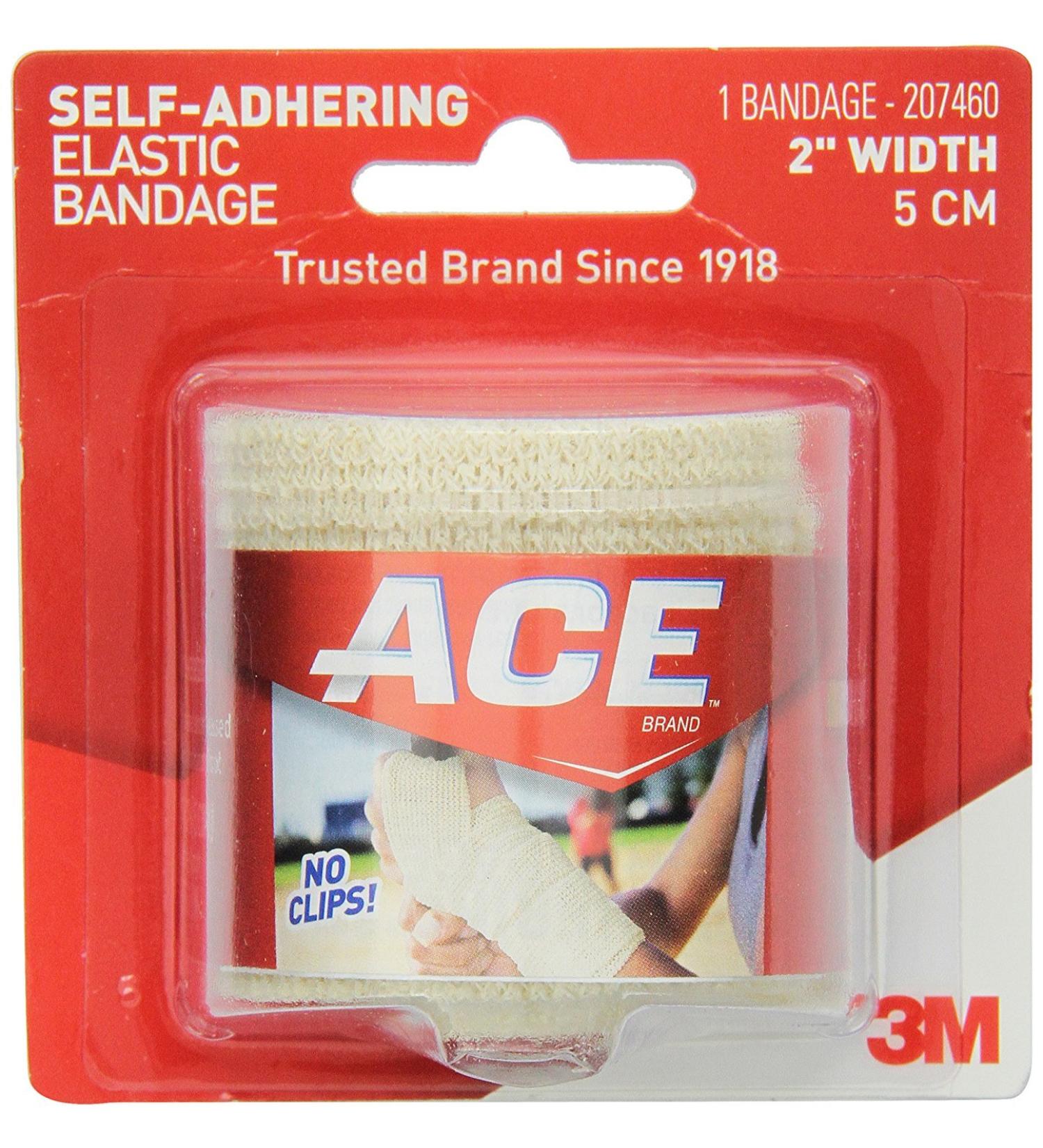 ACE 2" Self-Adhering Elastic Bandage Wrap White