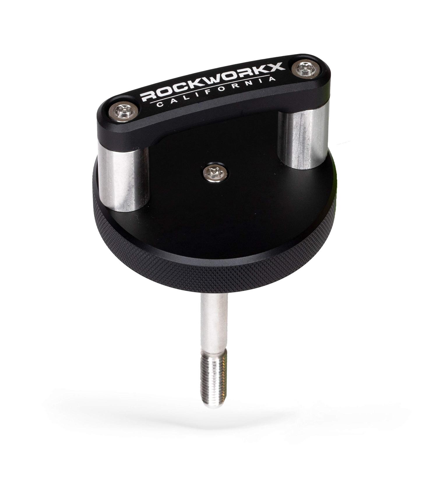 Rockworkx 2-in-1 Billet Aluminum JKU Freedom Hard Top Quick Release D-Ring Mounting Knob - Black (2 Piece Set) - Buy Online on GoSupps.com