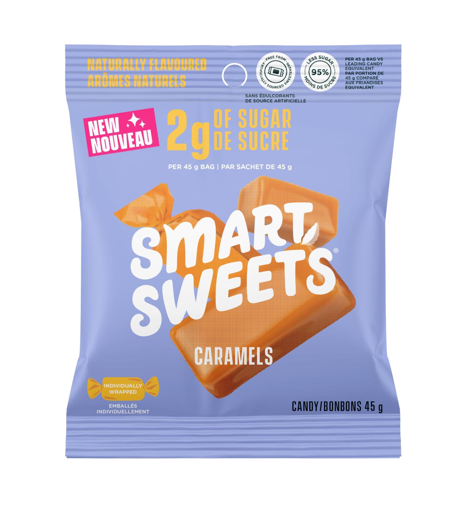 SmartSweets Soft Caramels 45 gram pouches (pack of 14) - Buy Online on GoSupps.com