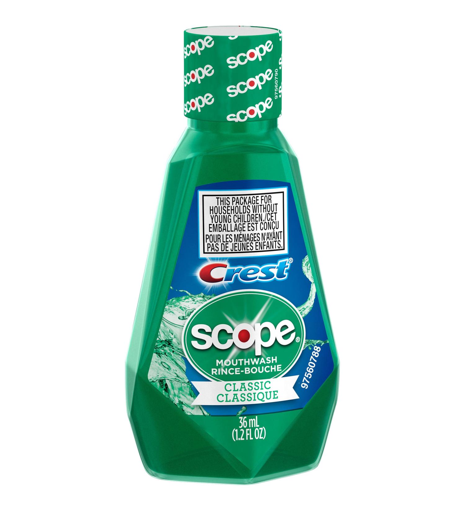 Scope Mouthwash Original Mint Travel Size 36ml/1.2 Fl Oz - (Pack of 24)