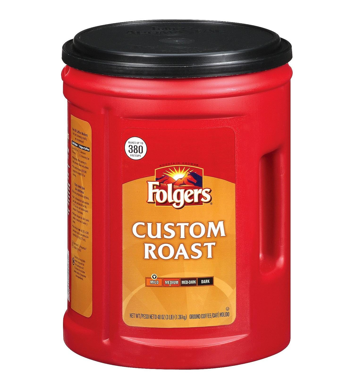 Product of Folgers Custom Roast Ground Coffee (48 oz.)- Pack of 2 - Ground Coffee Bulk Savings