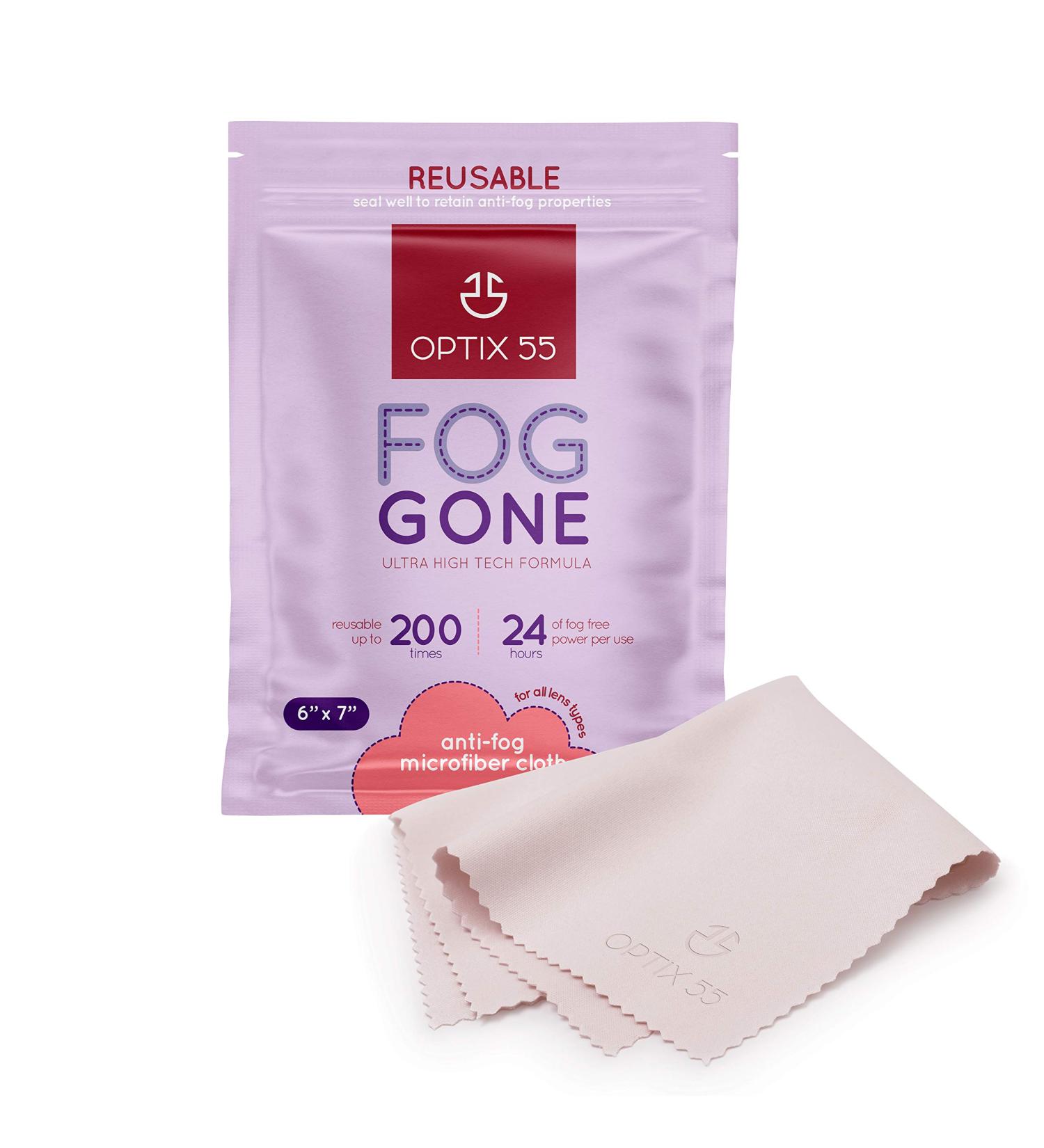Fog Gone Anti Fog Wipe for Glasses - Reusable Microfiber Lens Cleaner for Eyeglasses, Electronics, Ski Masks & Screens - Streak-Free - 1 Pack - Buy Online on GoSupps.com