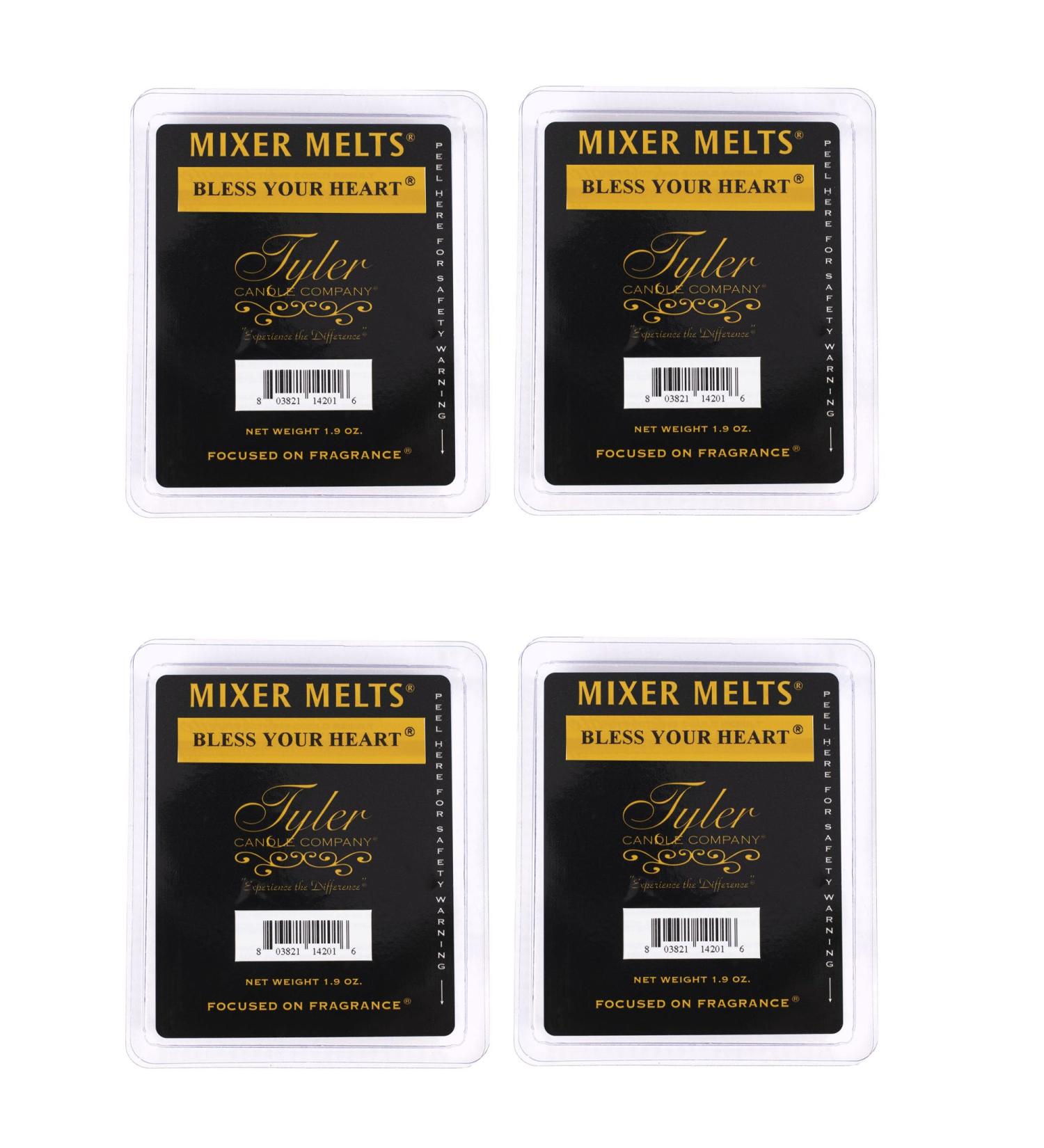Tyler Candle Company Bless Your Heart 1.9 Ounce Scented Mixer Wax Melt Cubes for Tart Burner Pack of 4