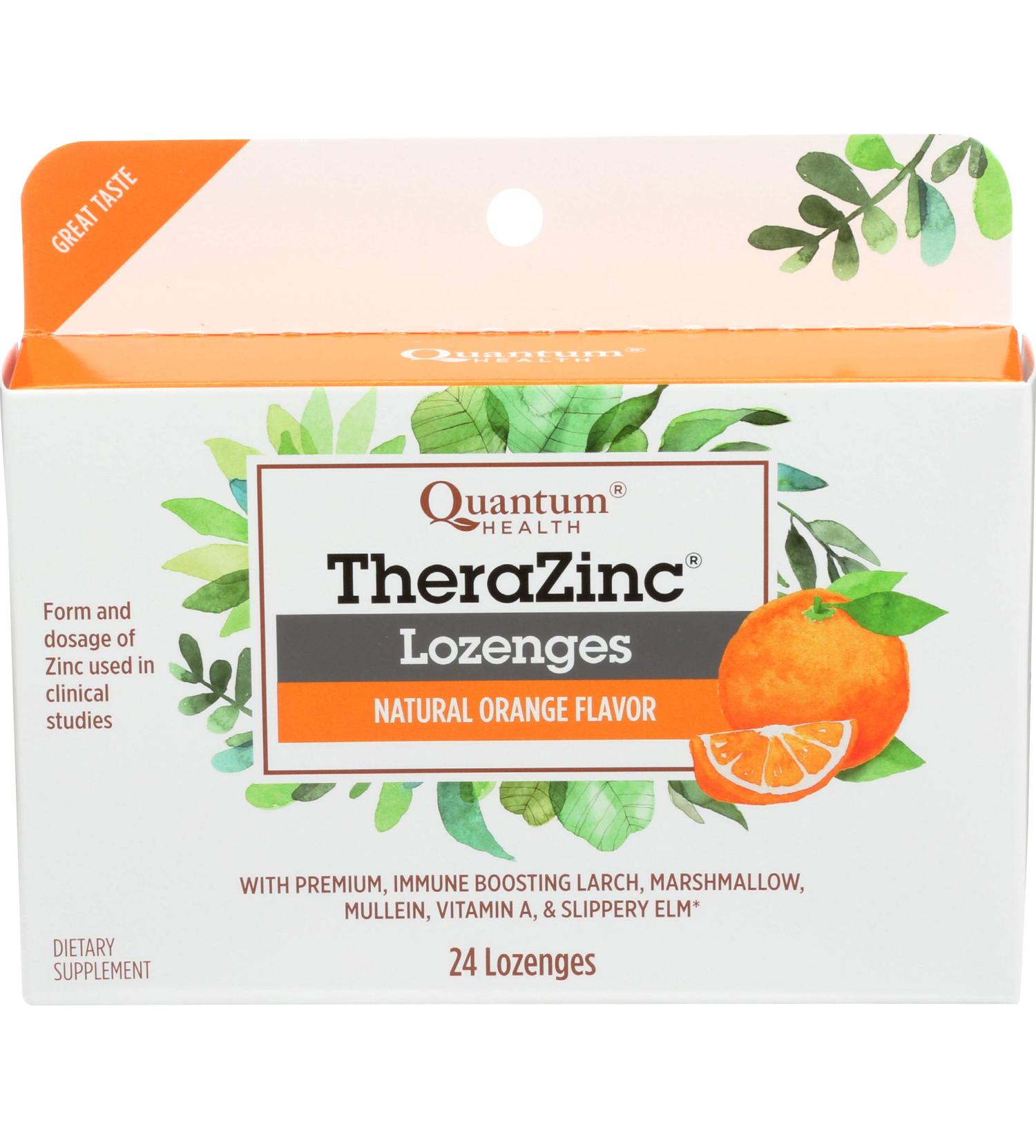 Quantum Therazinc Orange Lozenges - 24 Count, 0.5 Unit - Buy Online on GoSupps.com