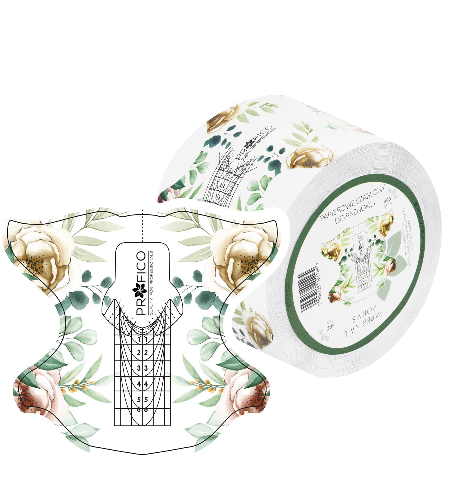 Profico Self-Adhesive Nail Stencil Templates - 400 PCS Boho Flower Design for Nail Extensions - Buy Online on GoSupps.com